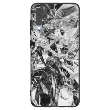 Picasee Μαύρη θήκη σιλικόνης για Samsung Galaxy A70 A705F - Chrome