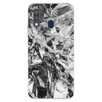 Picasee διαφανής θήκη σιλικόνης Samsung Galaxy A40 A405F - Chrome