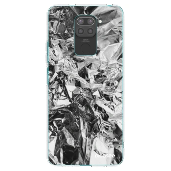 Picasee Μαύρη θήκη σιλικόνης για Xiaomi Redmi Note 9 - Chrome