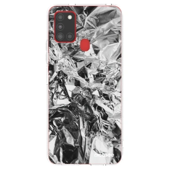 Picasee διαφανής θήκη σιλικόνης Samsung Galaxy A21s - Chrome