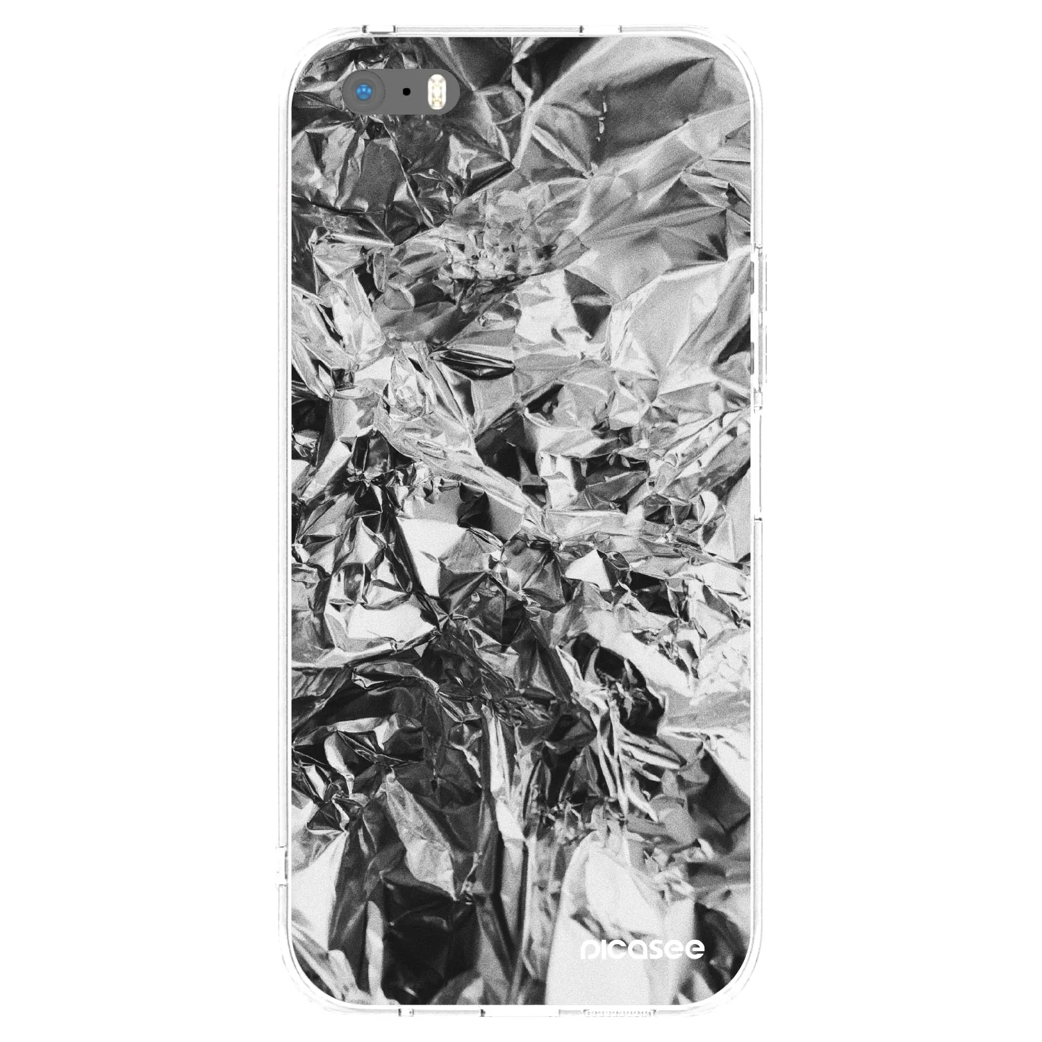 Picasee διαφανής θήκη σιλικόνης Apple iPhone 5/5S/SE - Chrome