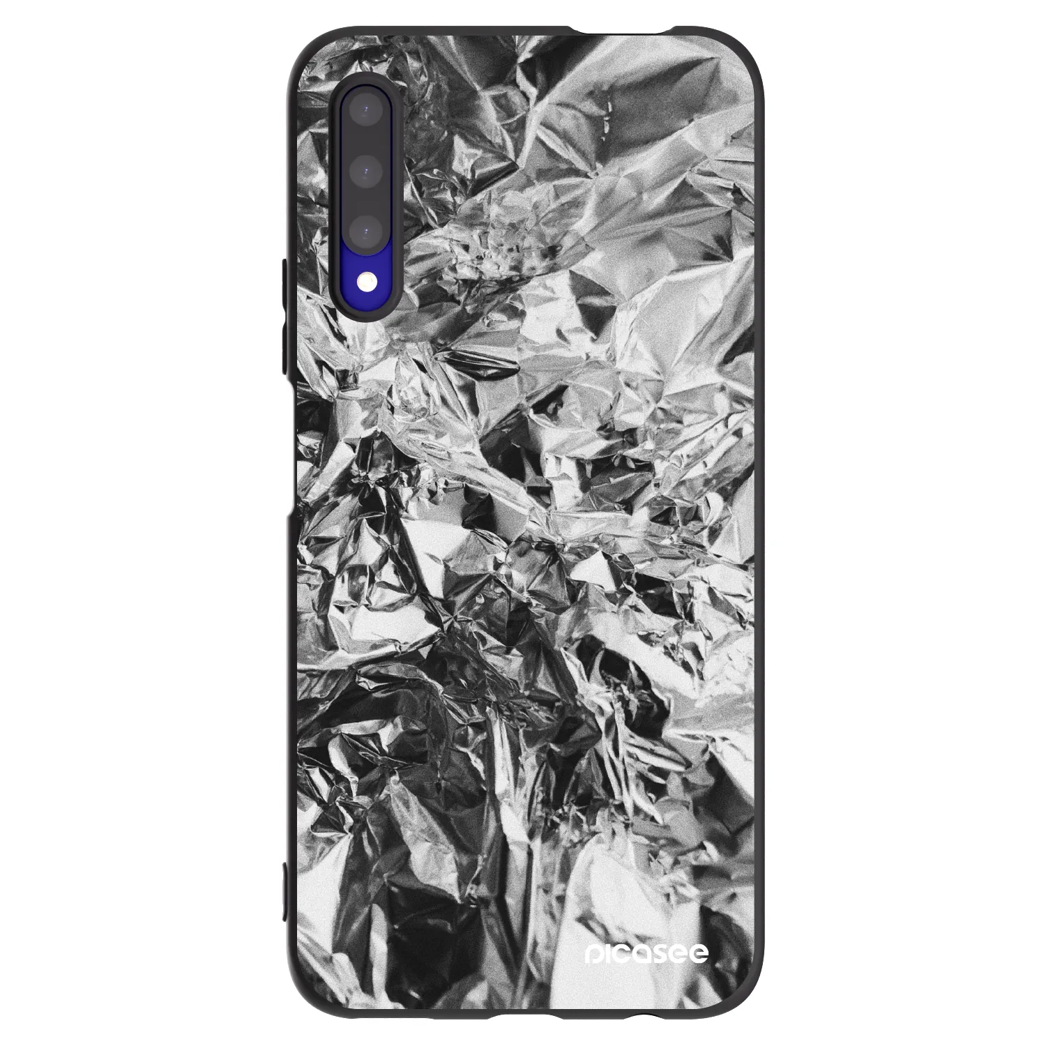Picasee Μαύρη θήκη σιλικόνης για Honor 9X Pro - Chrome
