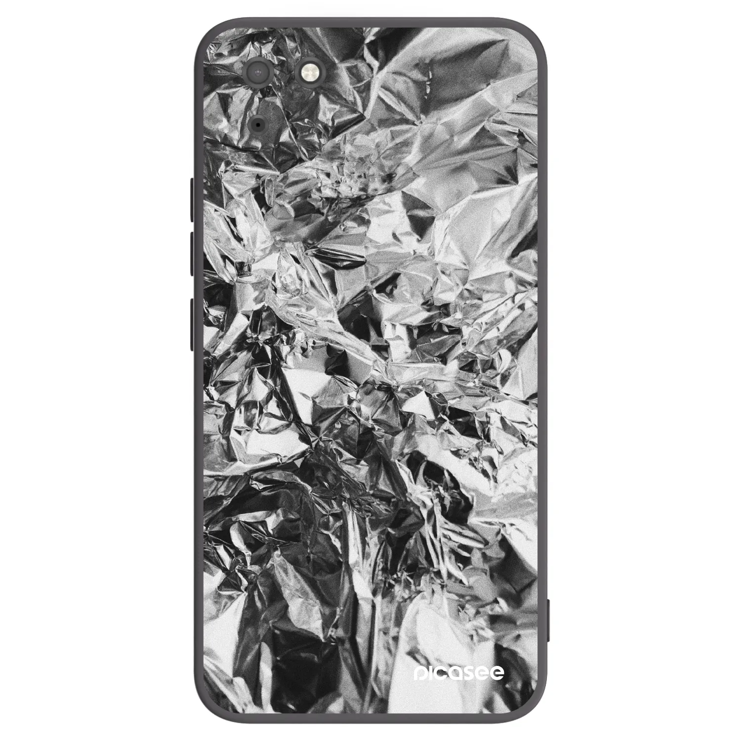 Picasee Μαύρη θήκη σιλικόνης για Huawei Y5P - Chrome