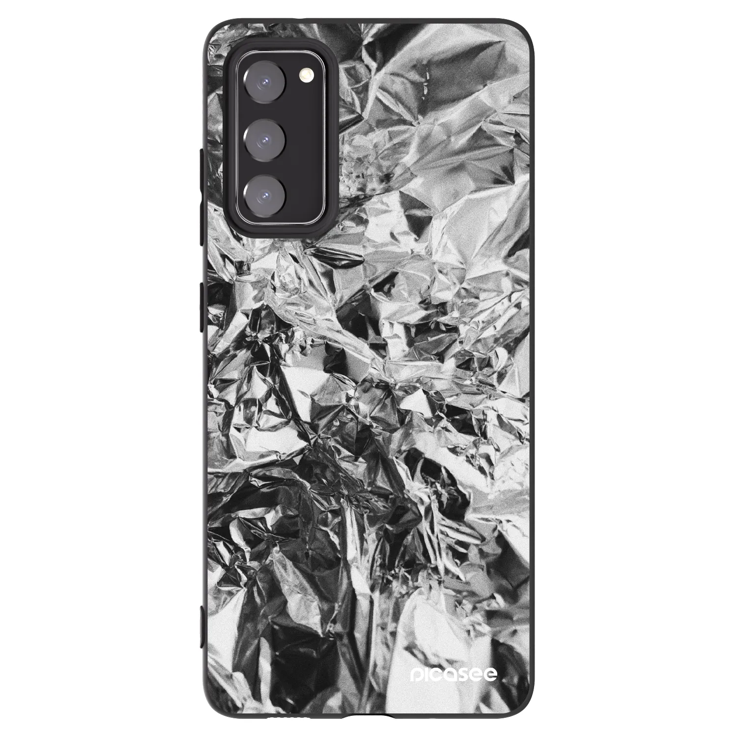 Picasee Μαύρη θήκη σιλικόνης για Samsung Galaxy S20 FE - Chrome