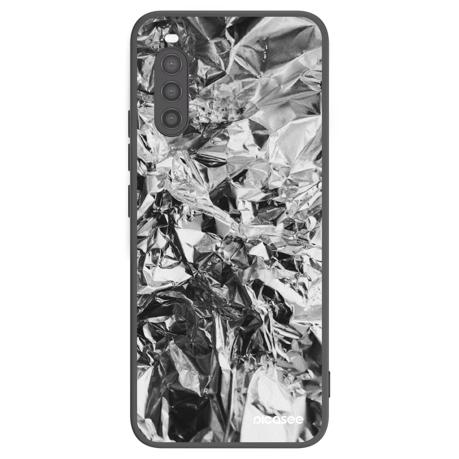 Picasee Μαύρη θήκη σιλικόνης για Sony Xperia 10 II - Chrome
