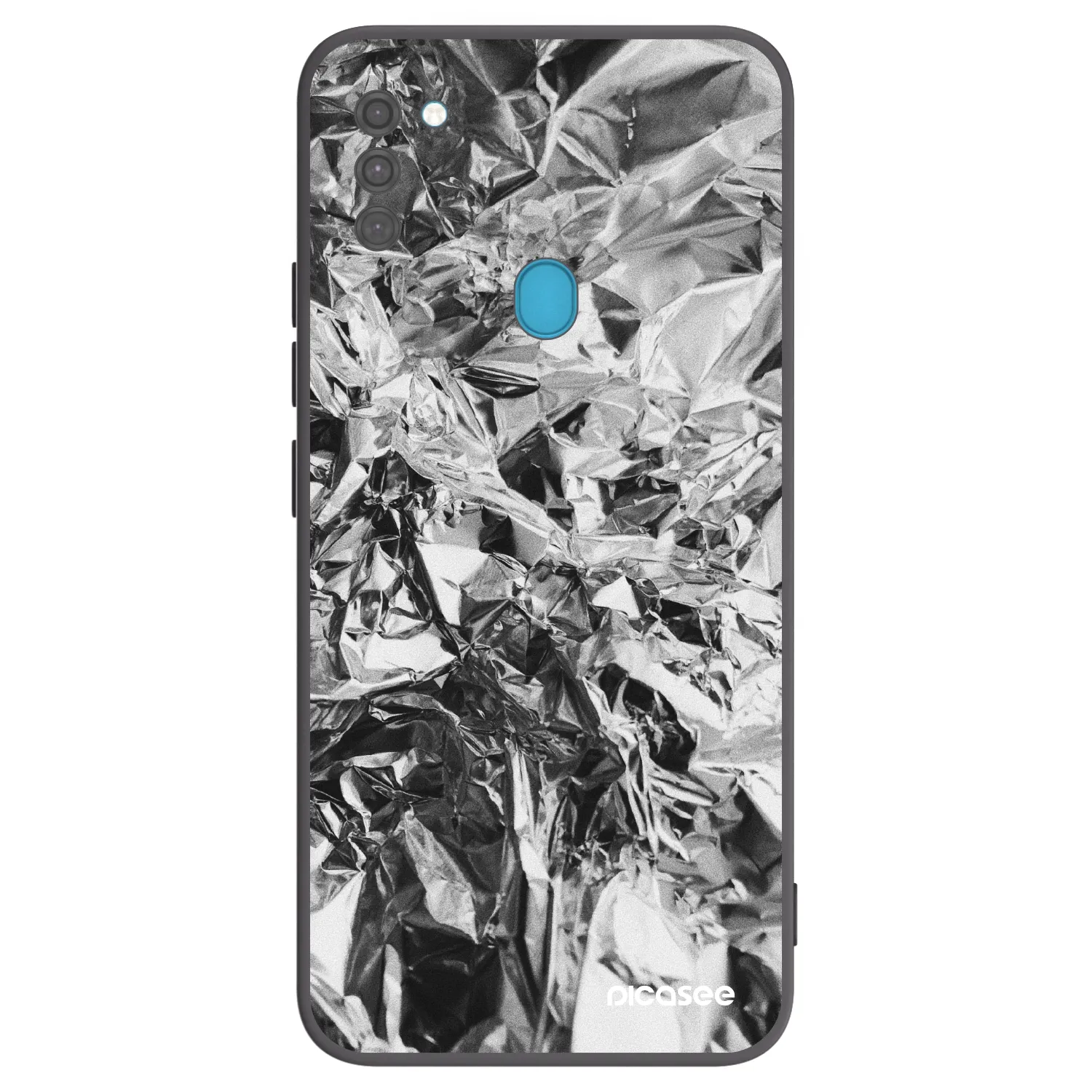 Picasee Μαύρη θήκη σιλικόνης για Samsung Galaxy M11 - Chrome