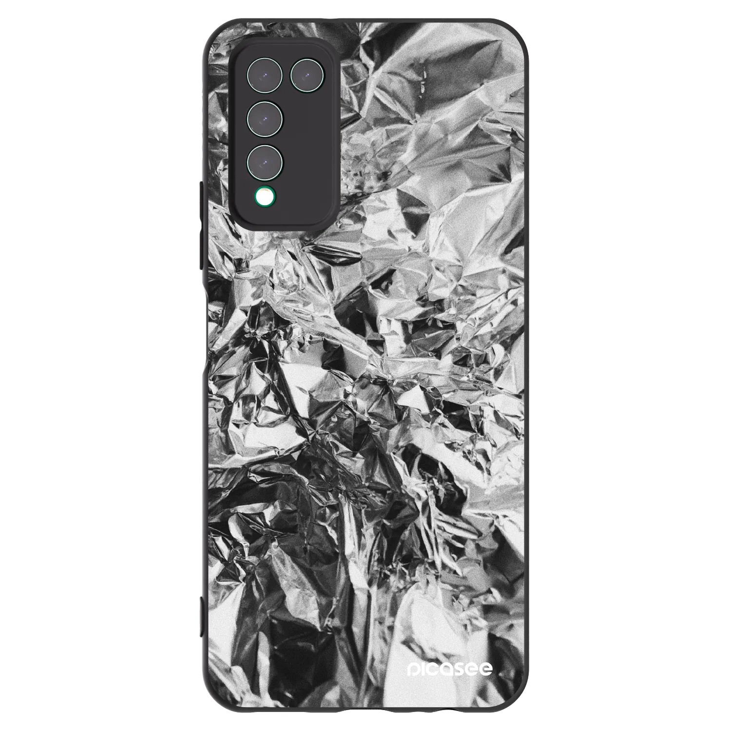 Picasee Μαύρη θήκη σιλικόνης για Honor 10X Lite - Chrome
