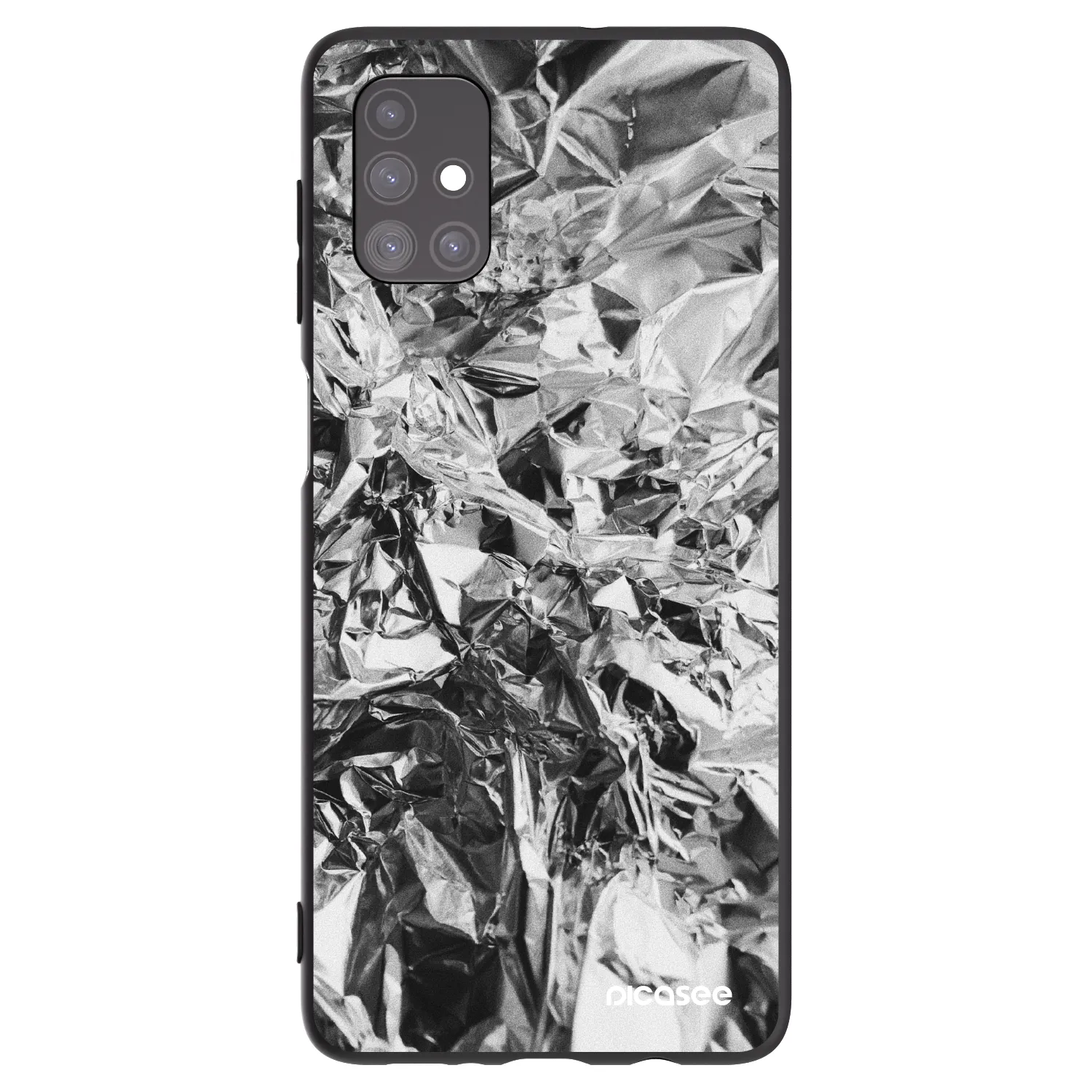 Picasee Μαύρη θήκη σιλικόνης για Samsung Galaxy M51 M515F - Chrome