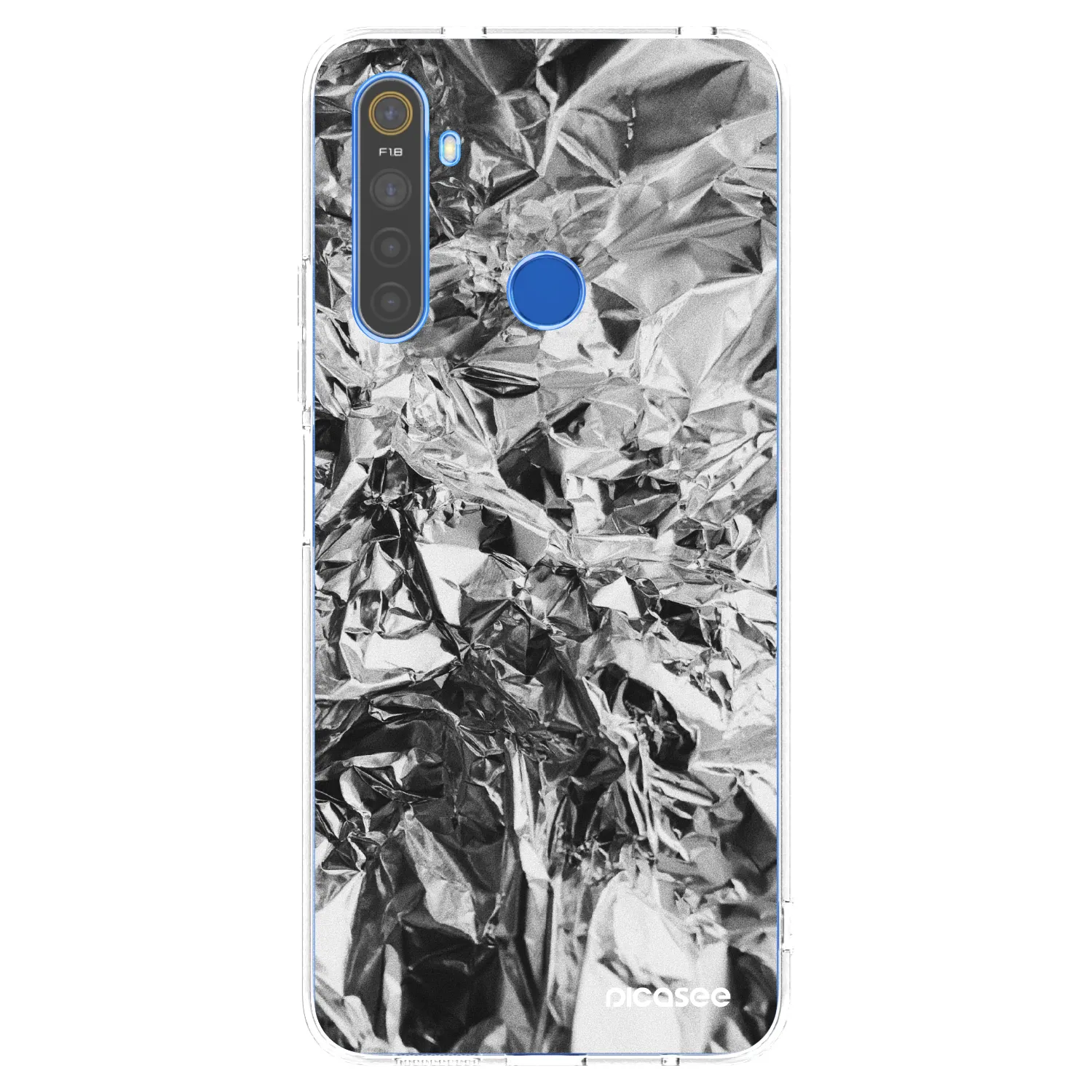 Picasee διαφανής θήκη σιλικόνης Realme 5 - Chrome