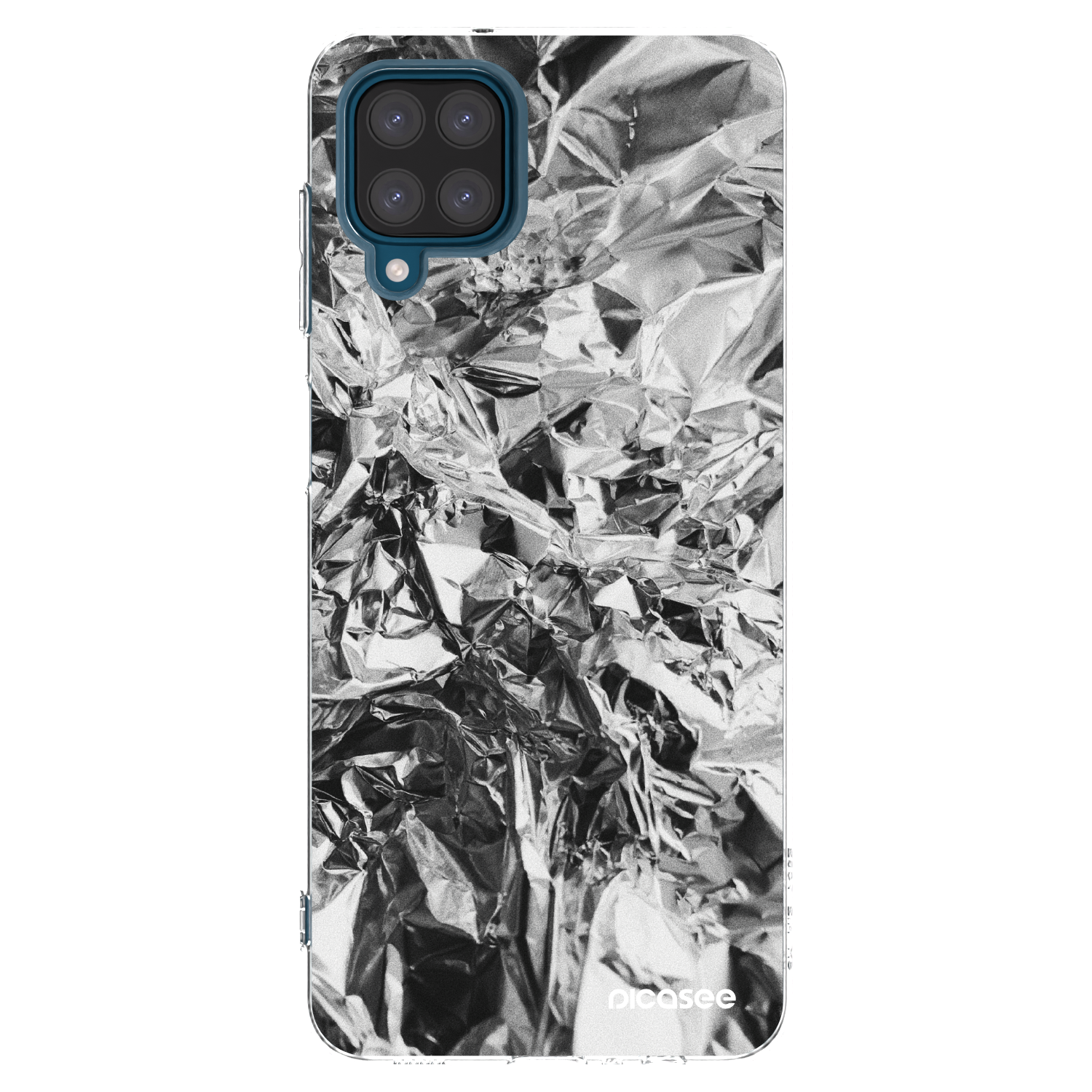 Picasee διαφανής θήκη σιλικόνης Samsung Galaxy A12 A125F - Chrome