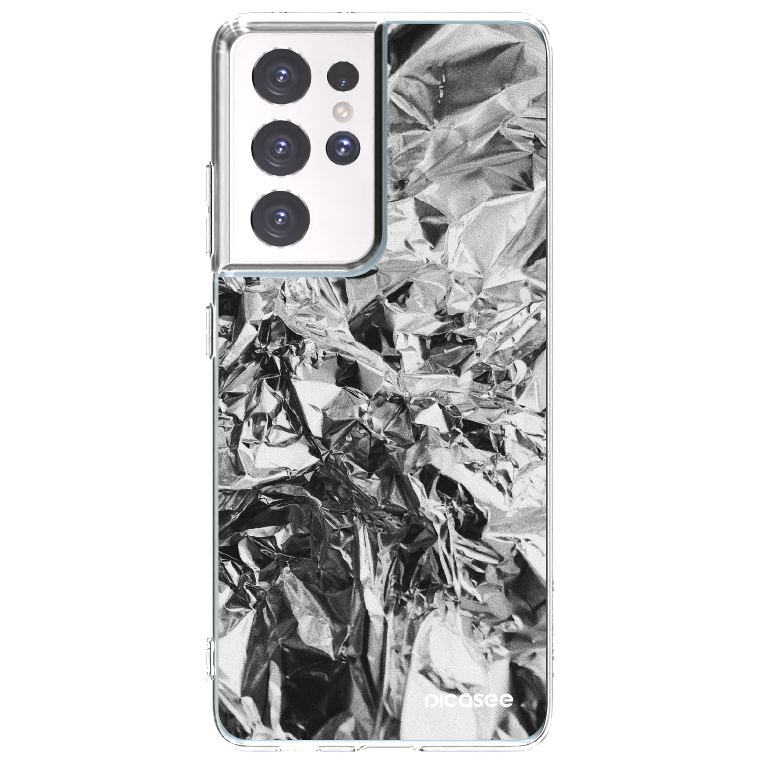 Picasee διαφανής θήκη σιλικόνης Samsung Galaxy S21 Ultra 5G G998B - Chrome