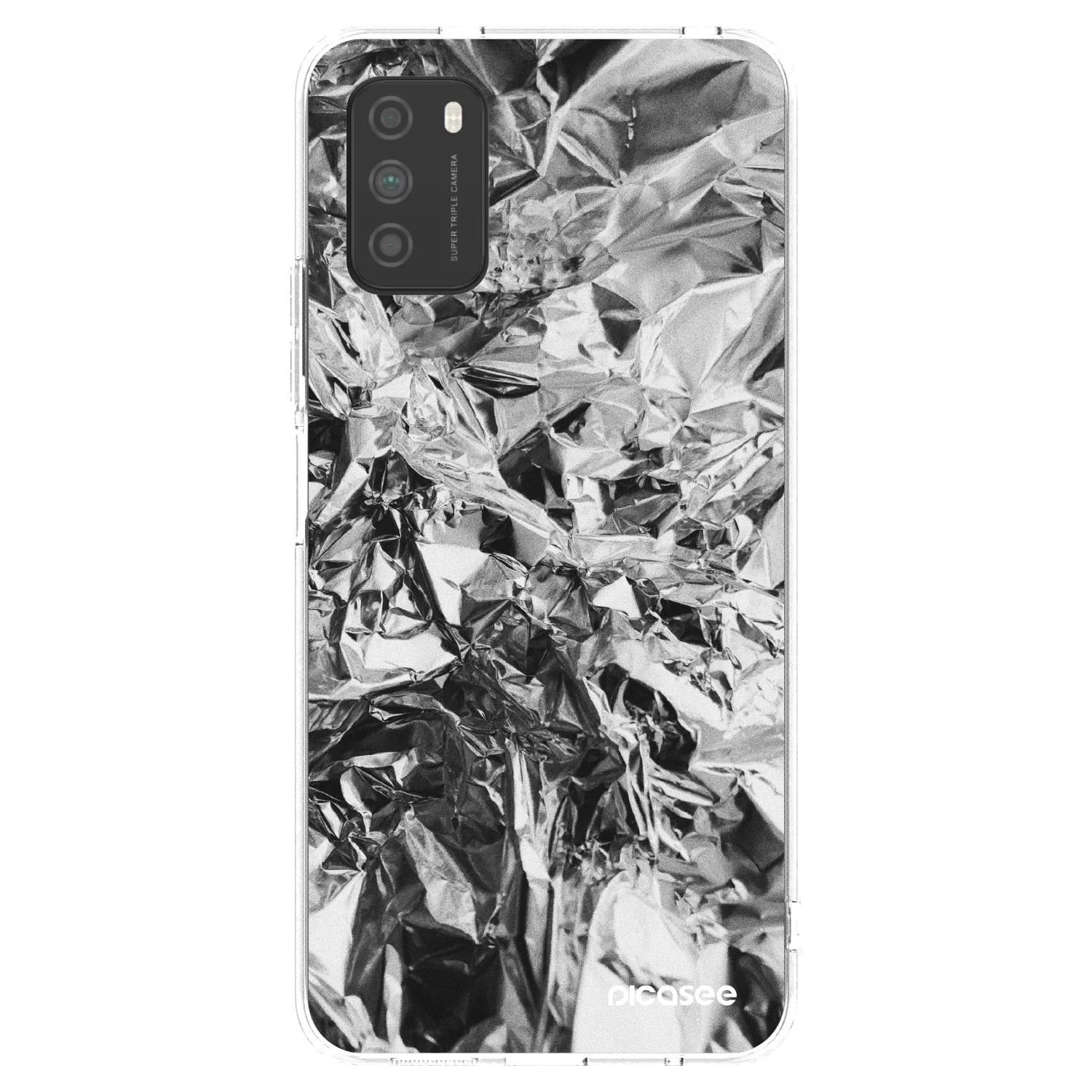 Picasee διαφανής θήκη σιλικόνης Xiaomi Poco M3 - Chrome
