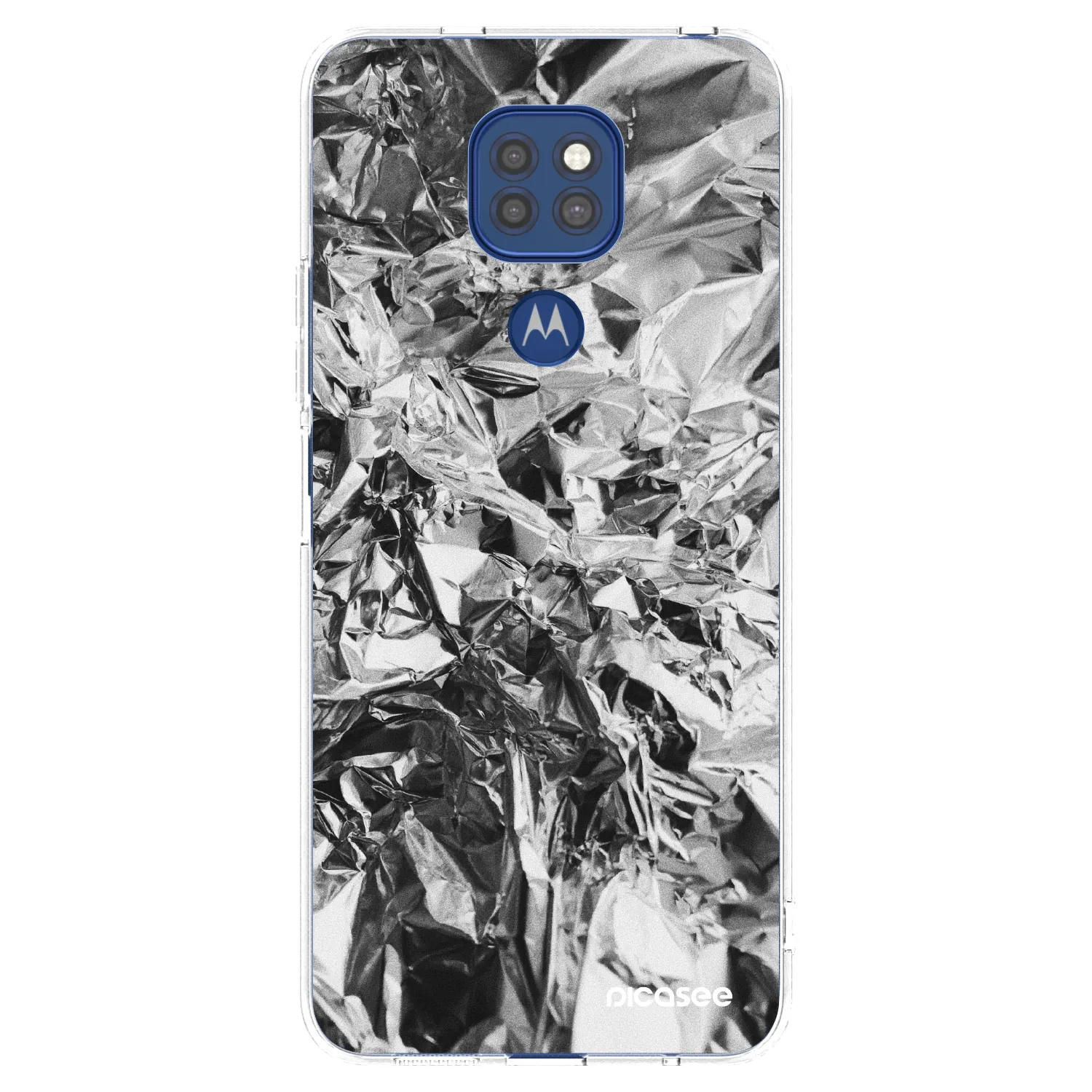 Picasee διαφανής θήκη σιλικόνης Motorola Moto G9 Play - Chrome