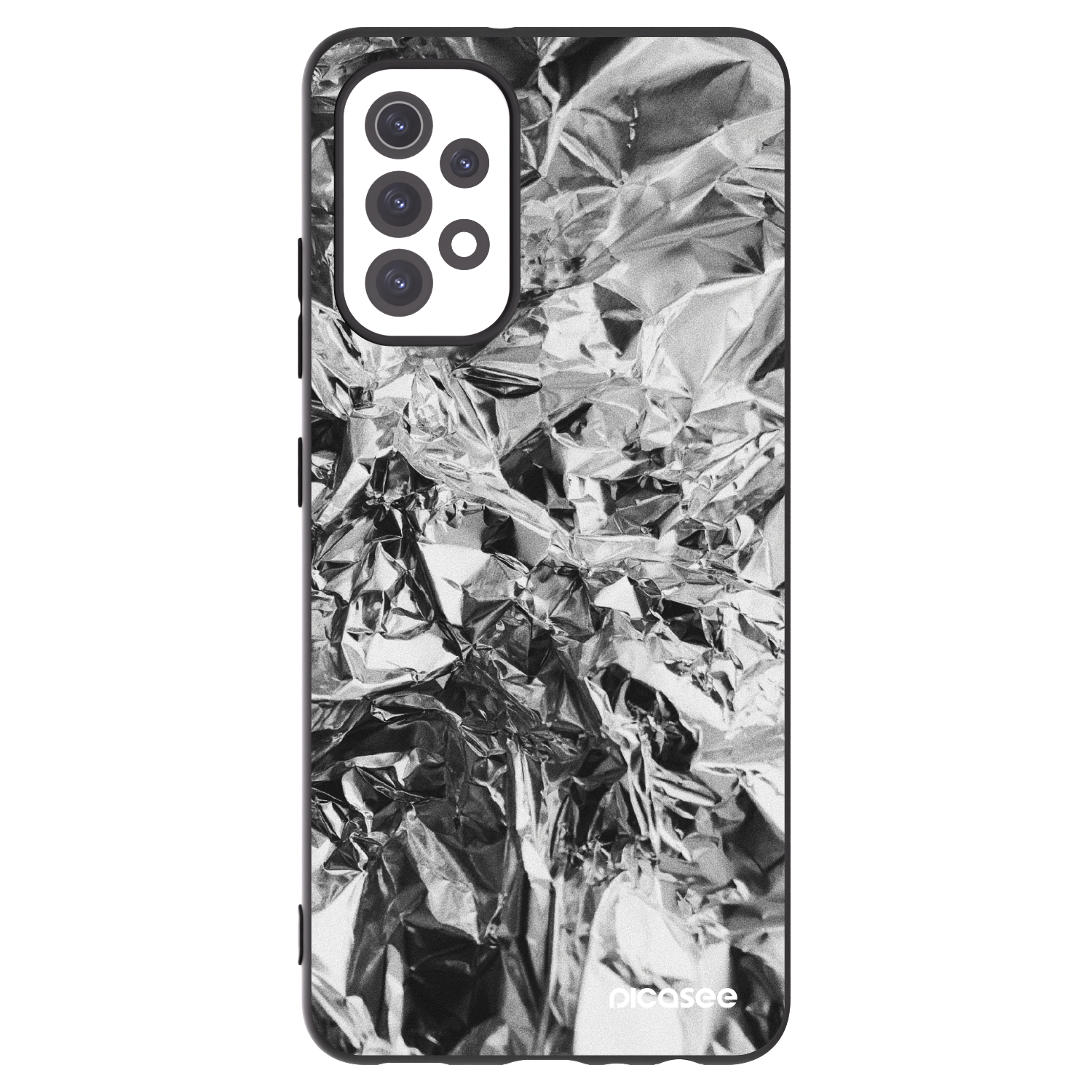 Picasee Μαύρη θήκη σιλικόνης για Samsung Galaxy A32 5G A326B - Chrome