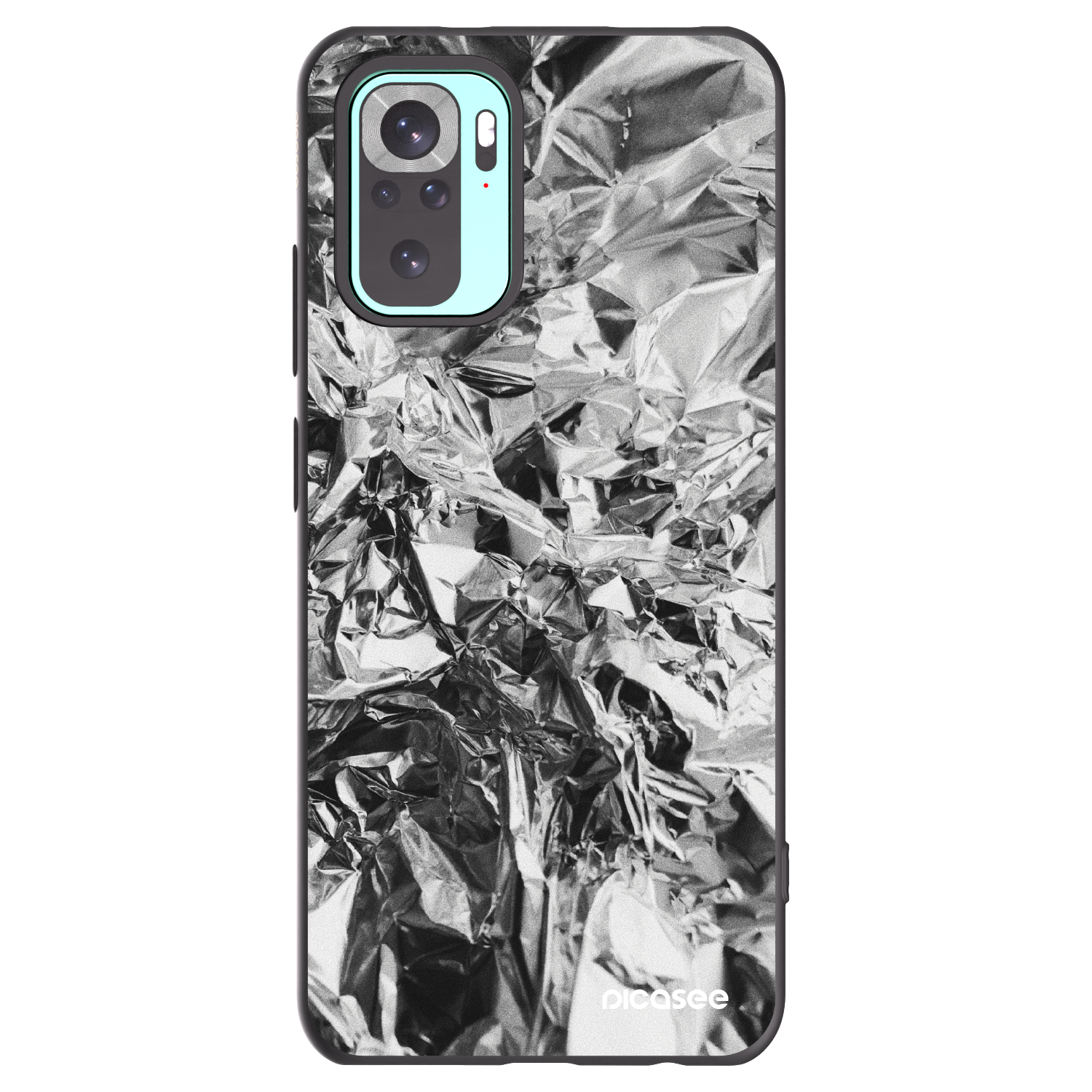 Picasee Μαύρη θήκη σιλικόνης για Xiaomi Redmi Note 10 Pro - Chrome