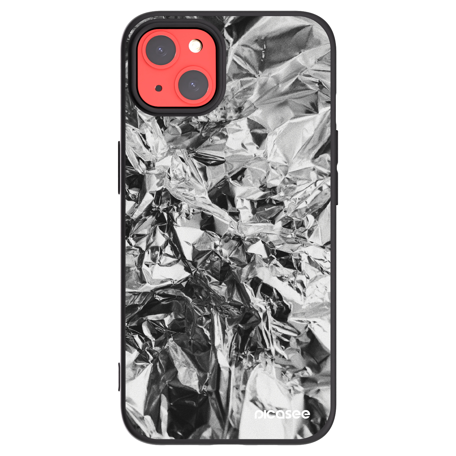 Picasee Μαύρη θήκη σιλικόνης για Apple iPhone 13 - Chrome