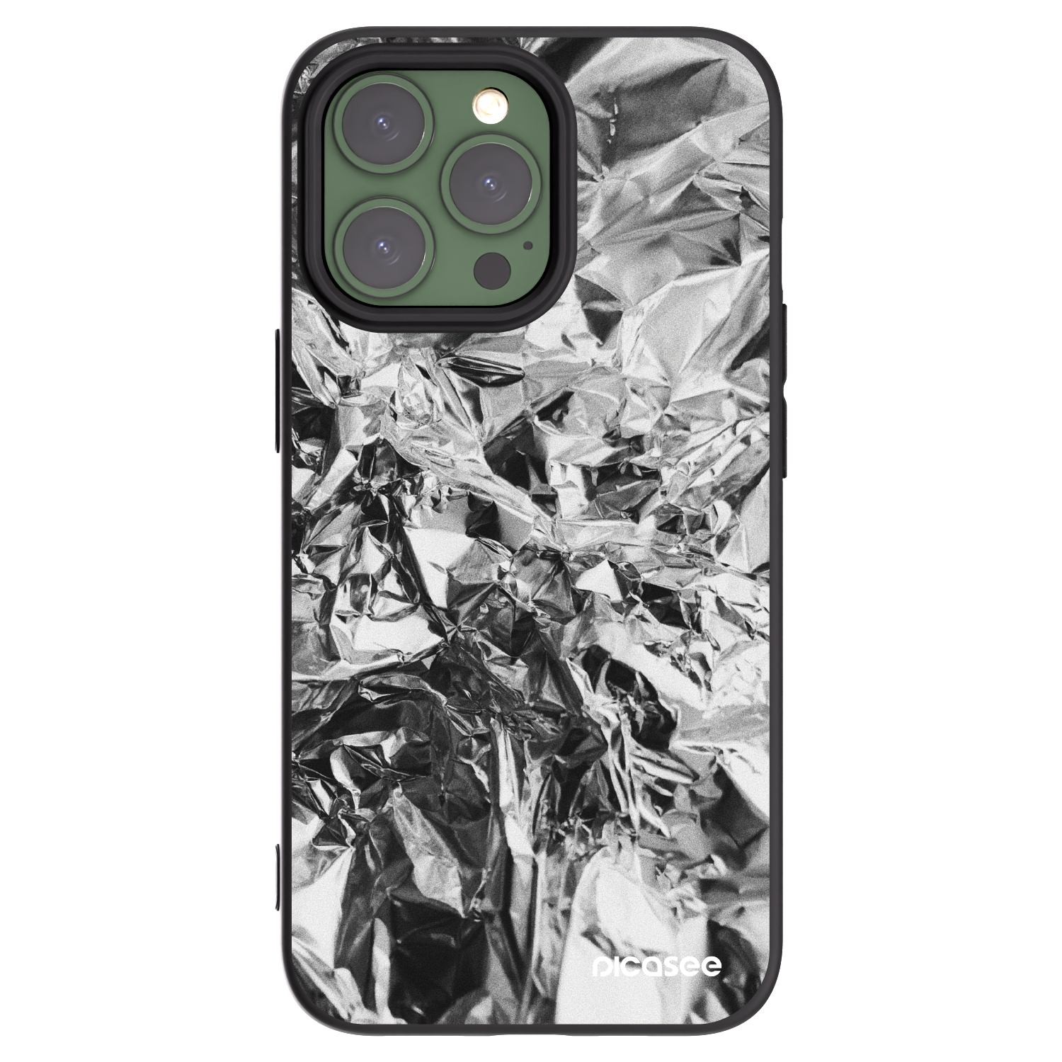 Picasee Μαύρη θήκη σιλικόνης για Apple iPhone 13 Pro - Chrome