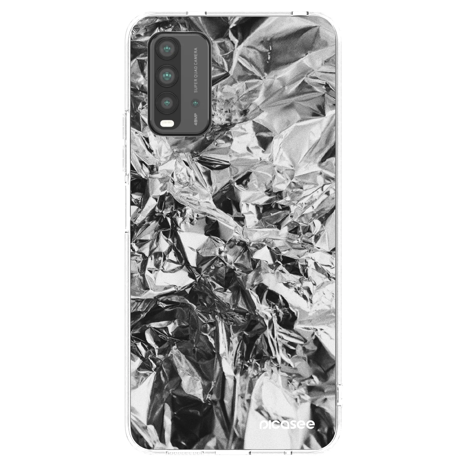 Picasee Μαύρη θήκη σιλικόνης για Xiaomi Redmi 9T - Chrome