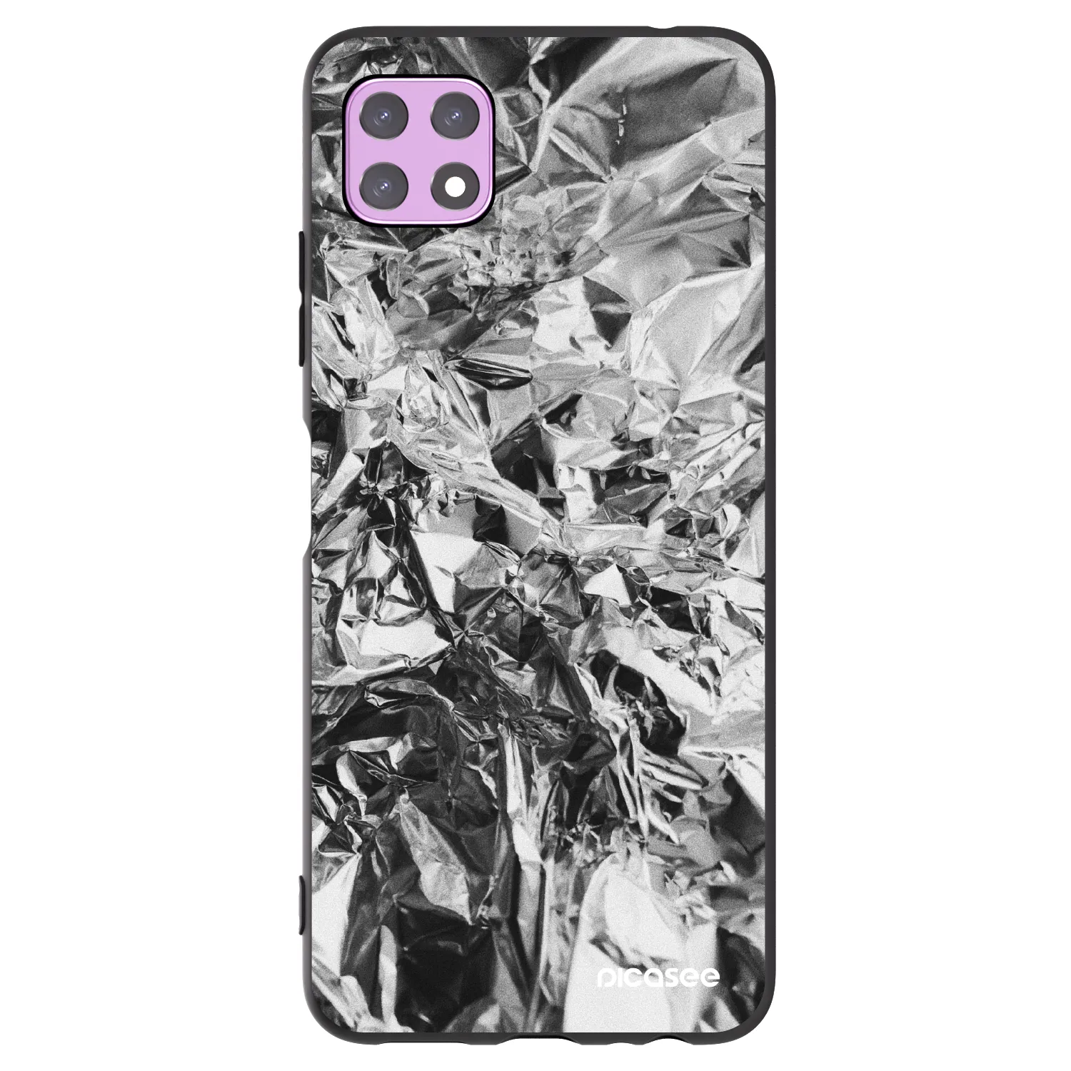 Picasee Μαύρη θήκη σιλικόνης για Samsung Galaxy A22 A226B 5G - Chrome
