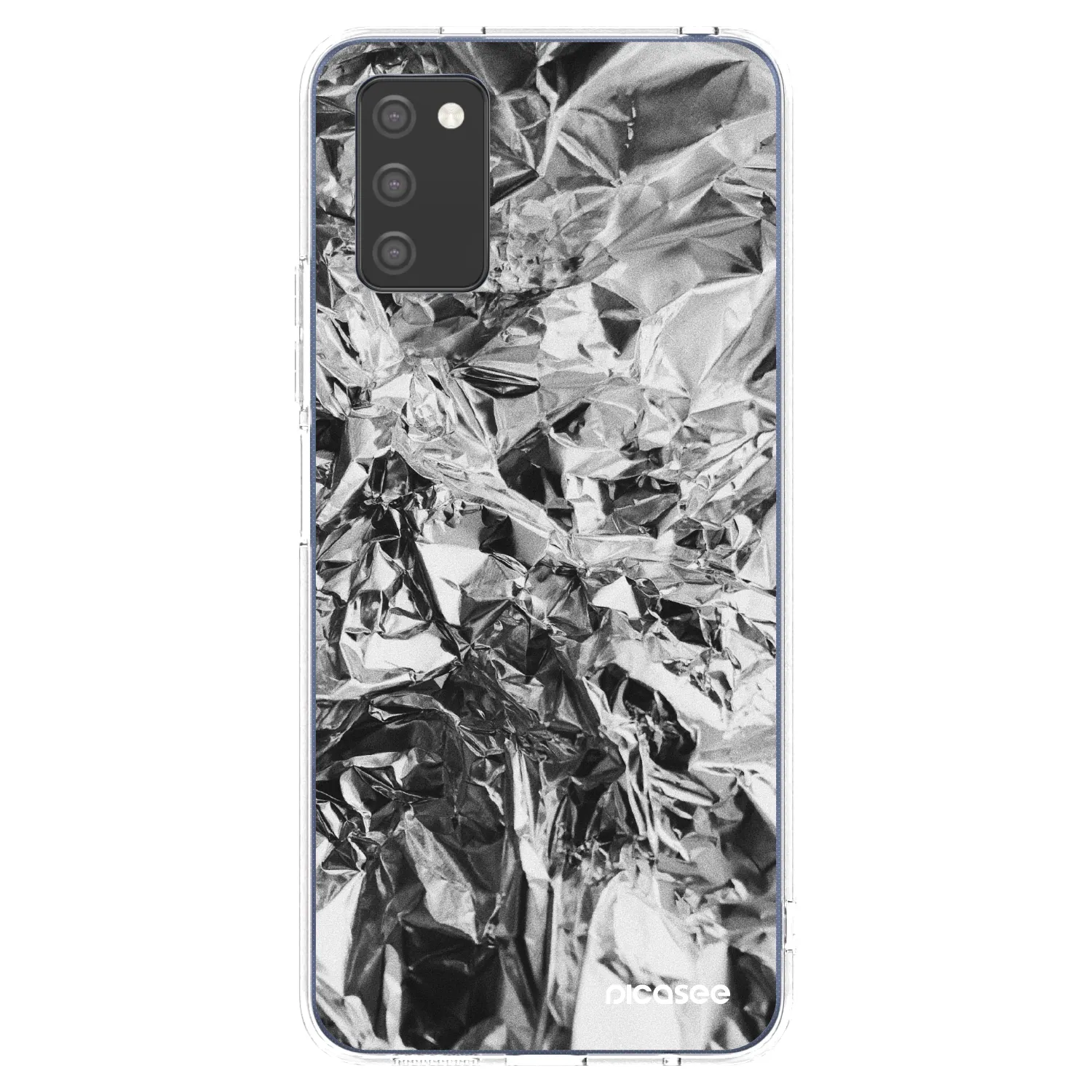 Picasee διαφανής θήκη σιλικόνης Samsung Galaxy A02s A025G - Chrome