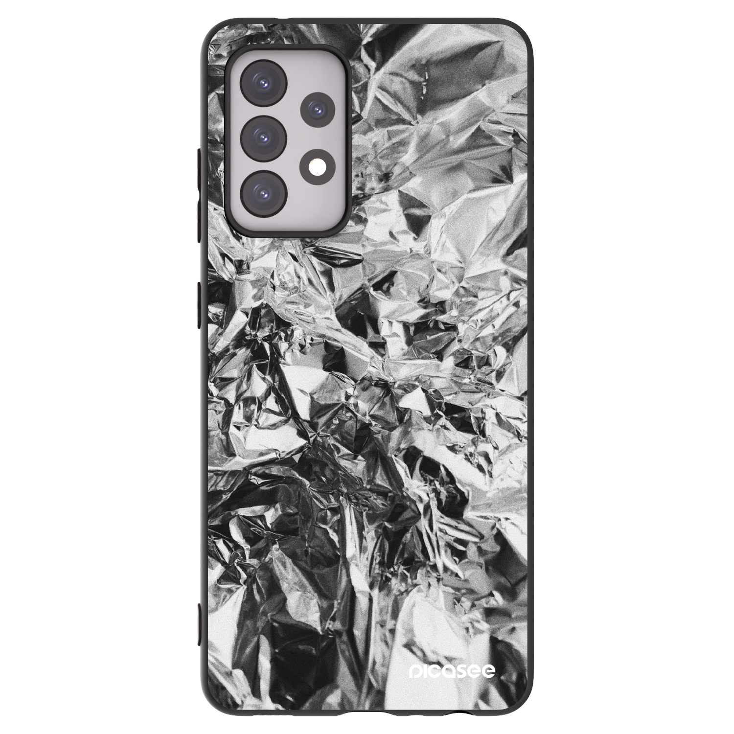 Picasee Μαύρη θήκη σιλικόνης για Samsung Galaxy A52s 5G A528B - Chrome