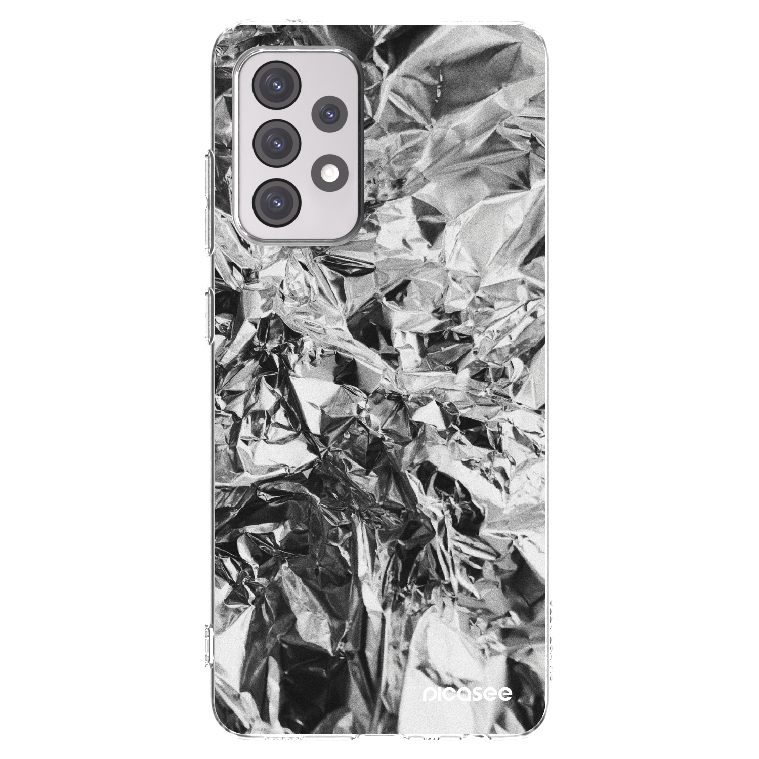 Picasee διαφανής θήκη σιλικόνης Samsung Galaxy A52s 5G A528B - Chrome