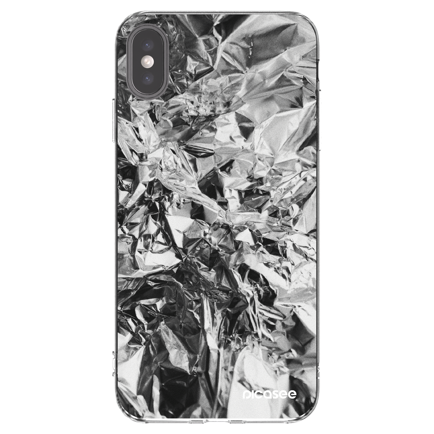 Picasee διαφανής θήκη σιλικόνης Apple iPhone XS Max - Chrome