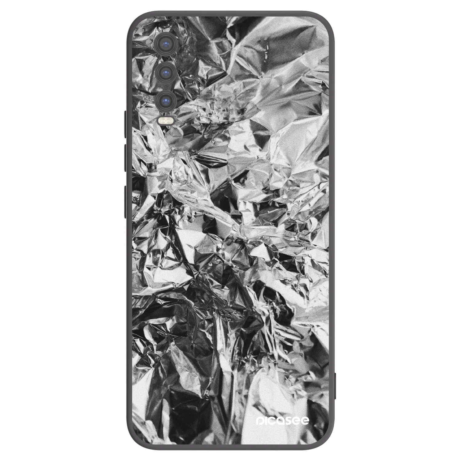 Picasee Μαύρη θήκη σιλικόνης για Vivo Y20s - Chrome