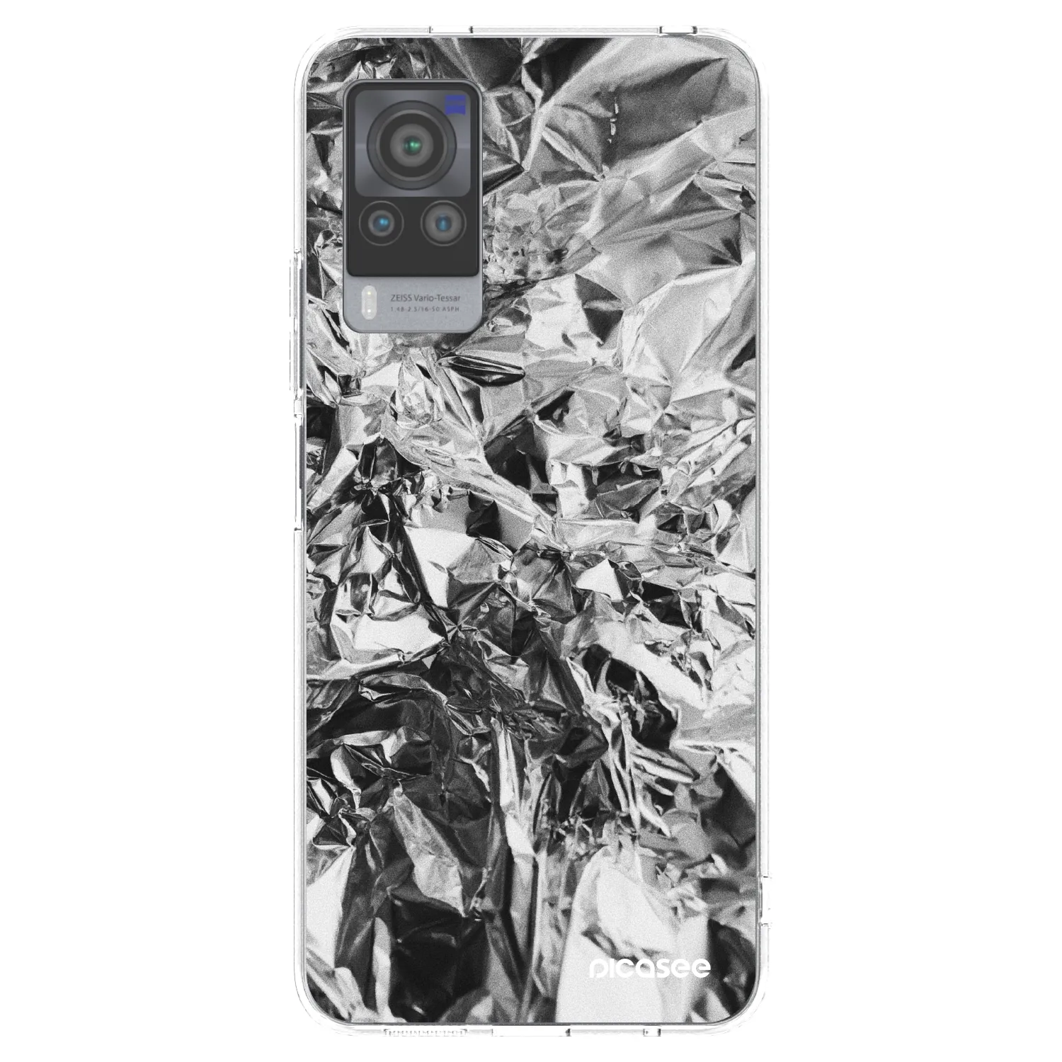 Picasee διαφανής θήκη σιλικόνης Vivo X60 Pro 5G - Chrome
