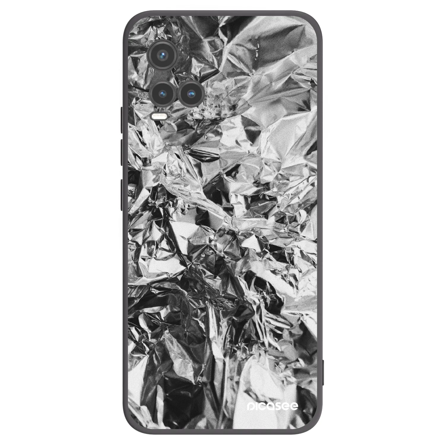 Picasee Μαύρη θήκη σιλικόνης για Vivo Y33s - Chrome