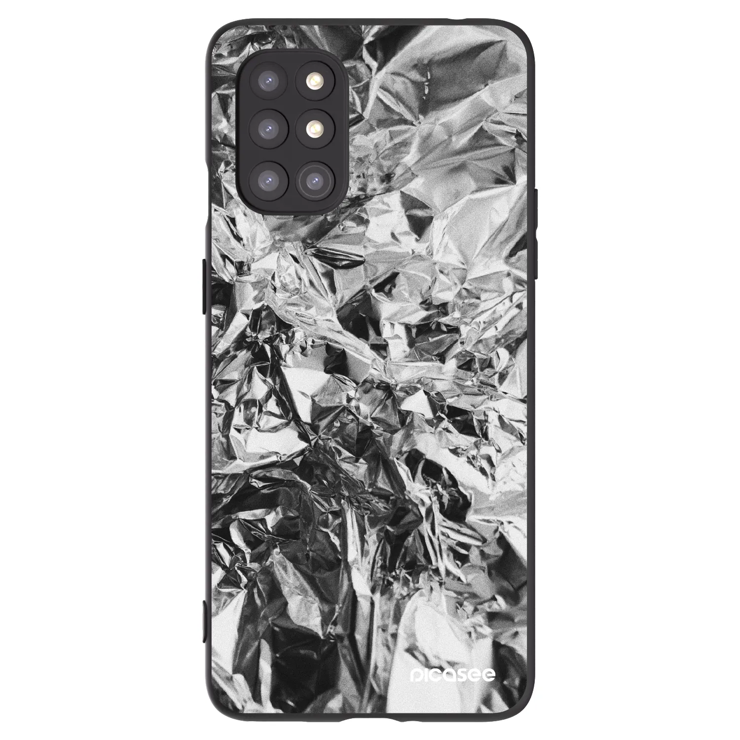 Picasee Μαύρη θήκη σιλικόνης για OnePlus 8T - Chrome