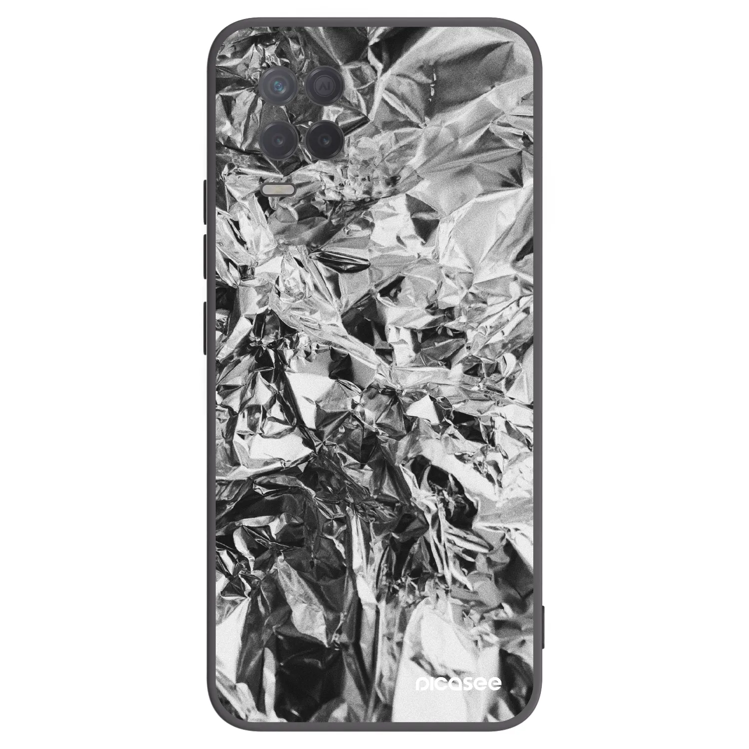 Picasee Μαύρη θήκη σιλικόνης για Realme 8 5G - Chrome