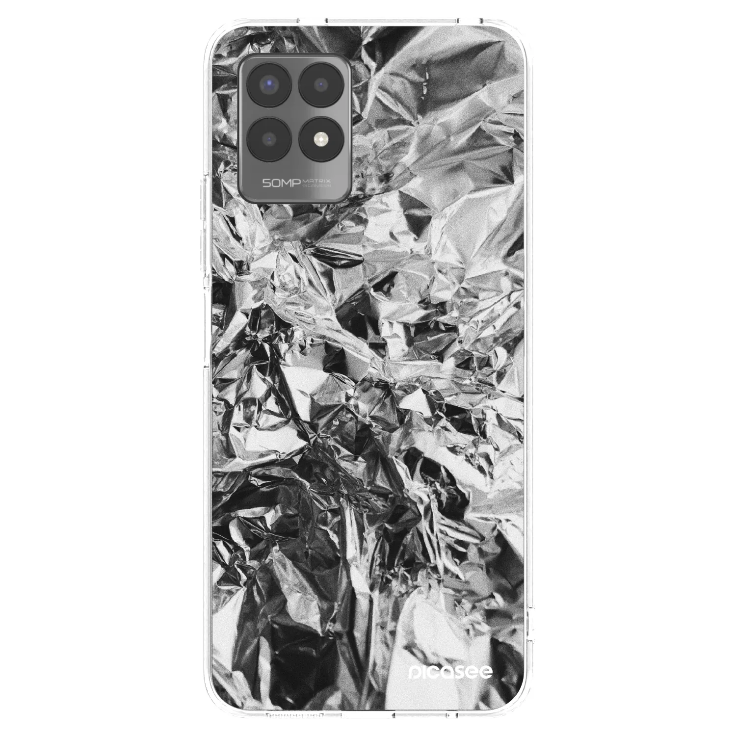 Picasee διαφανής θήκη σιλικόνης Realme 8i - Chrome