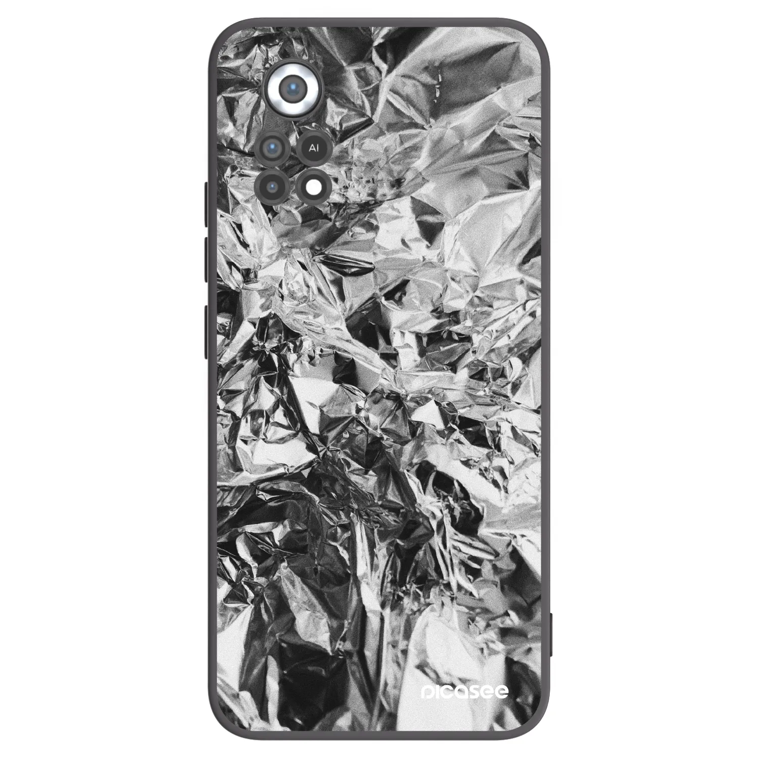 Picasee Μαύρη θήκη σιλικόνης για Xiaomi Poco X4 Pro 5G - Chrome