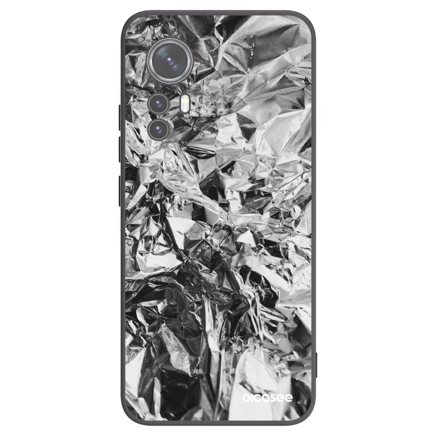 Picasee Μαύρη θήκη σιλικόνης για Xiaomi 12 - Chrome