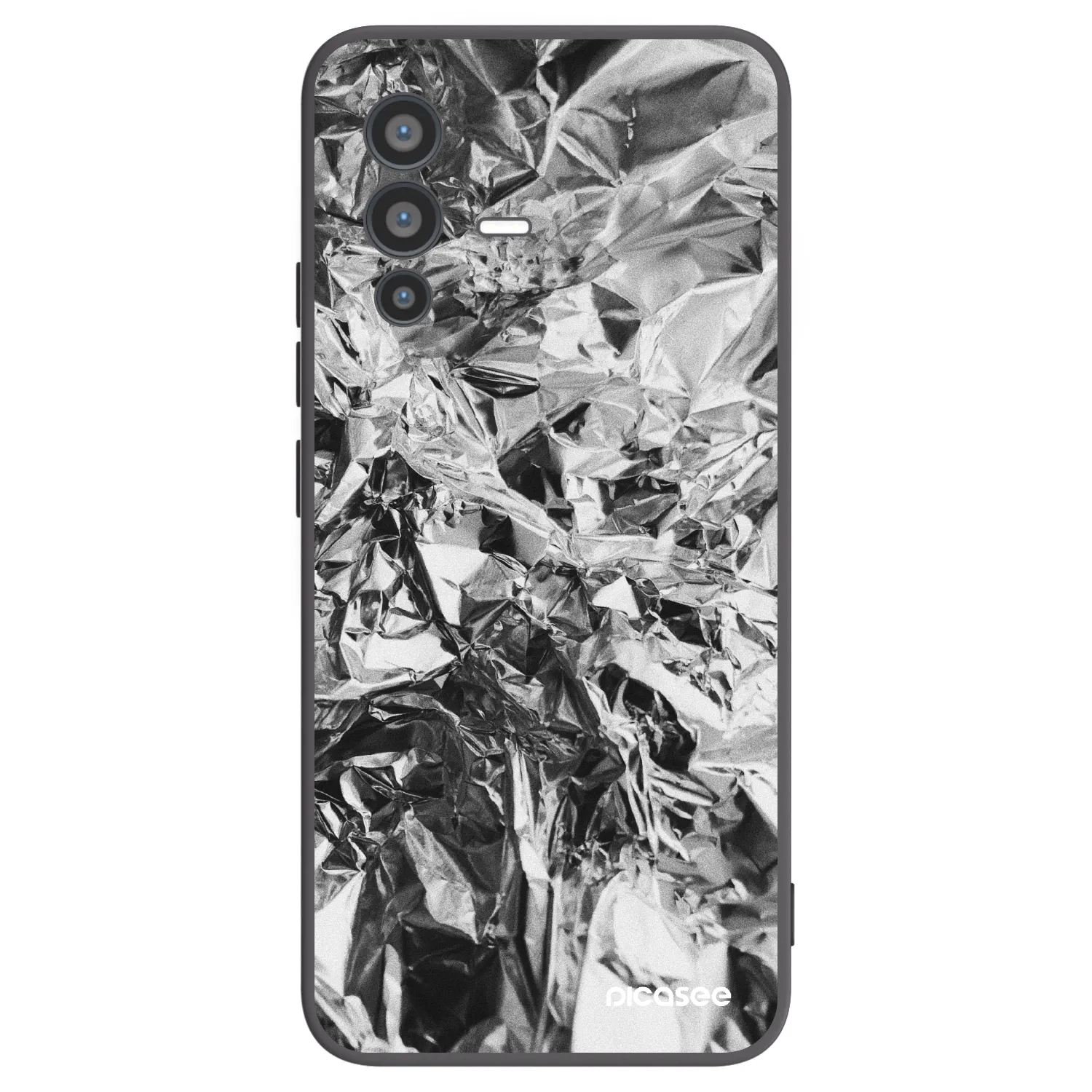 Picasee Μαύρη θήκη σιλικόνης για Vivo V23 5G - Chrome