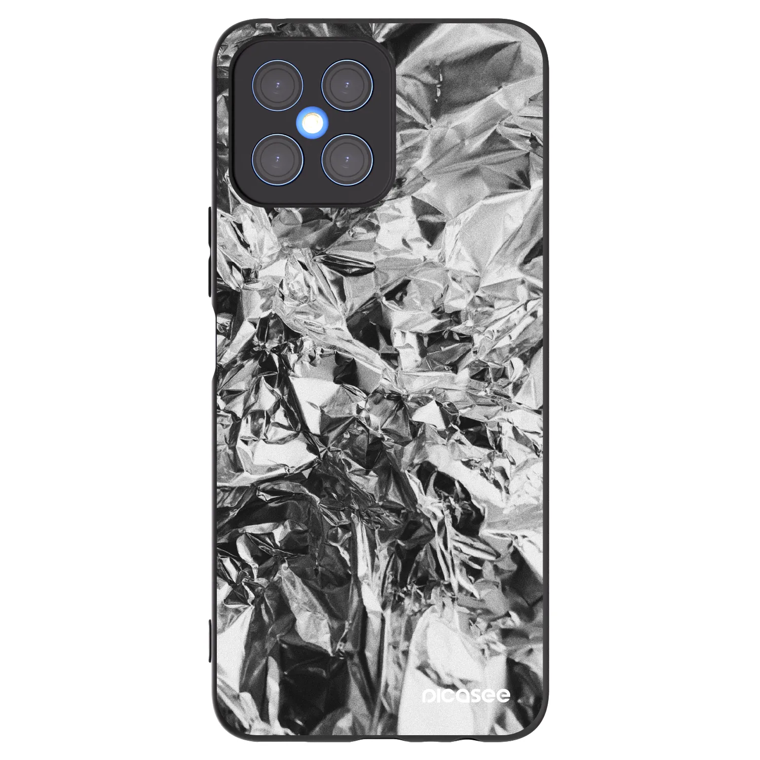 Picasee Μαύρη θήκη σιλικόνης για Honor X8 4G - Chrome