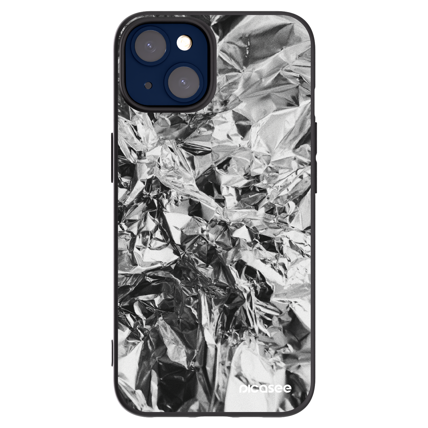 Picasee Μαύρη θήκη σιλικόνης για Apple iPhone 14 - Chrome
