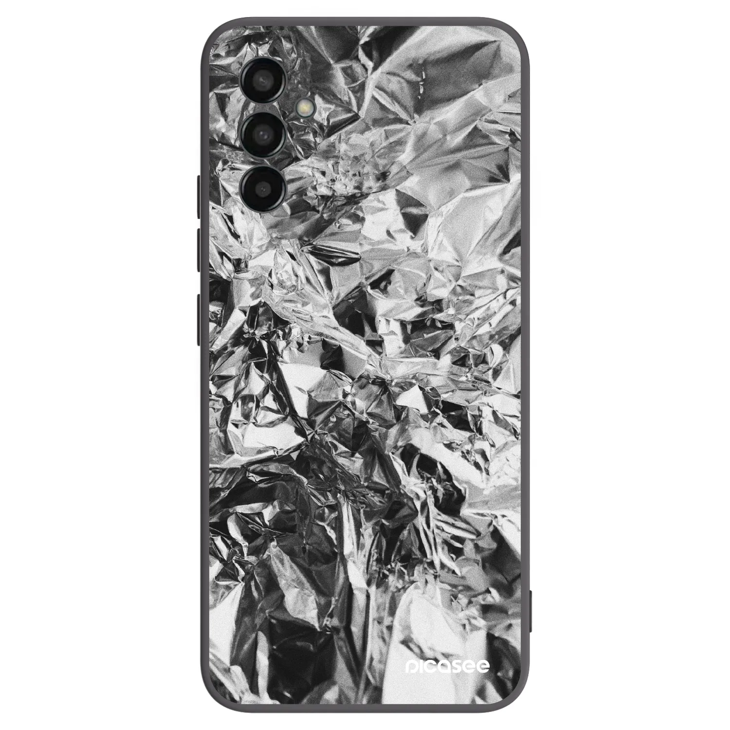 Picasee Μαύρη θήκη σιλικόνης για Samsung Galaxy M13 M135F - Chrome