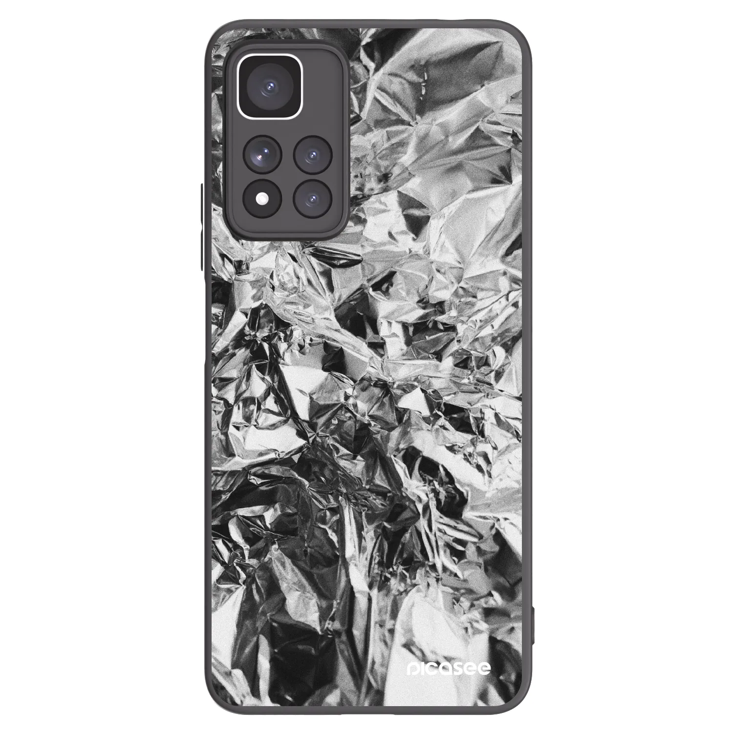 Picasee Μαύρη θήκη σιλικόνης για Xiaomi Redmi Note 11 Pro+ 5G - Chrome