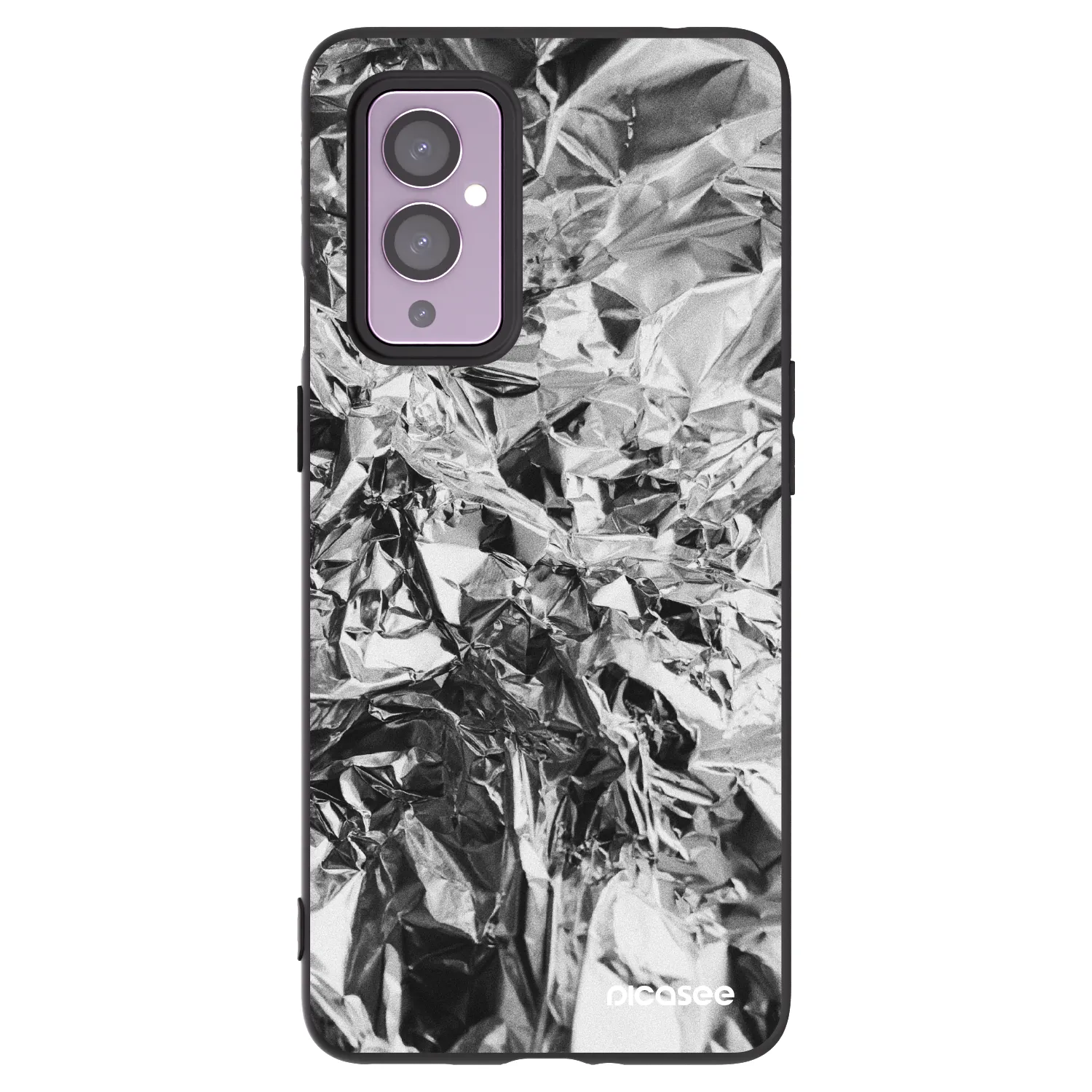 Picasee Μαύρη θήκη σιλικόνης για OnePlus 9 - Chrome