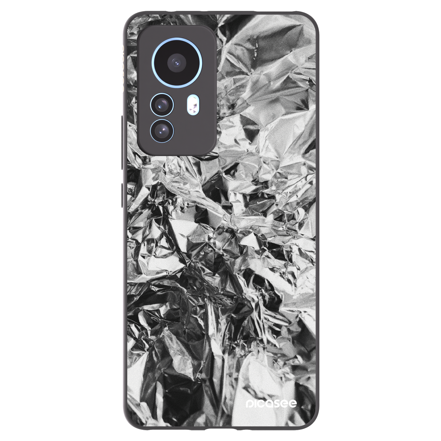 Picasee Μαύρη θήκη σιλικόνης για Xiaomi 12T - Chrome