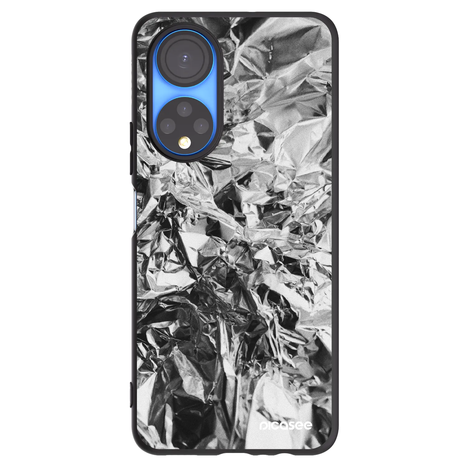 Picasee Μαύρη θήκη σιλικόνης για Honor X7 - Chrome