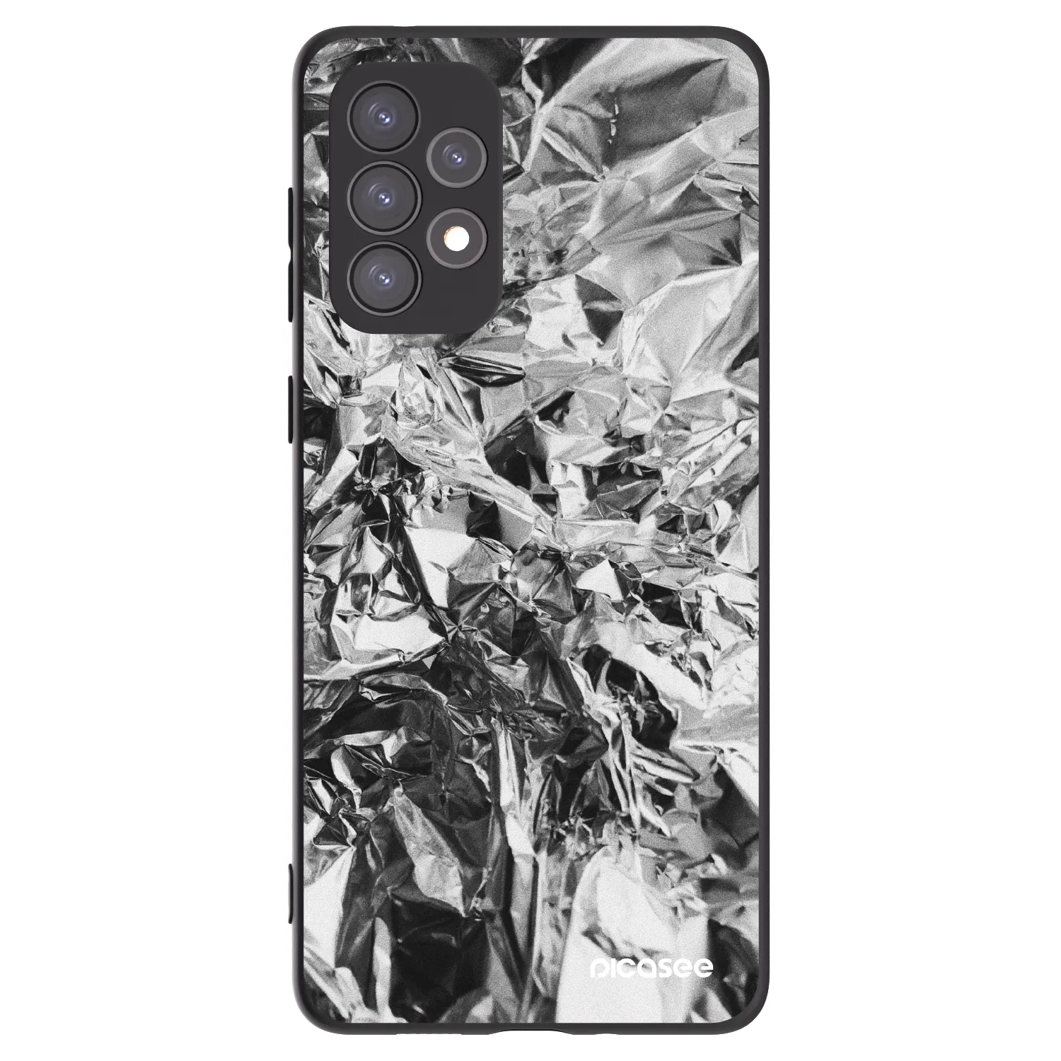 Picasee Μαύρη θήκη σιλικόνης για Samsung Galaxy A73 5G - Chrome