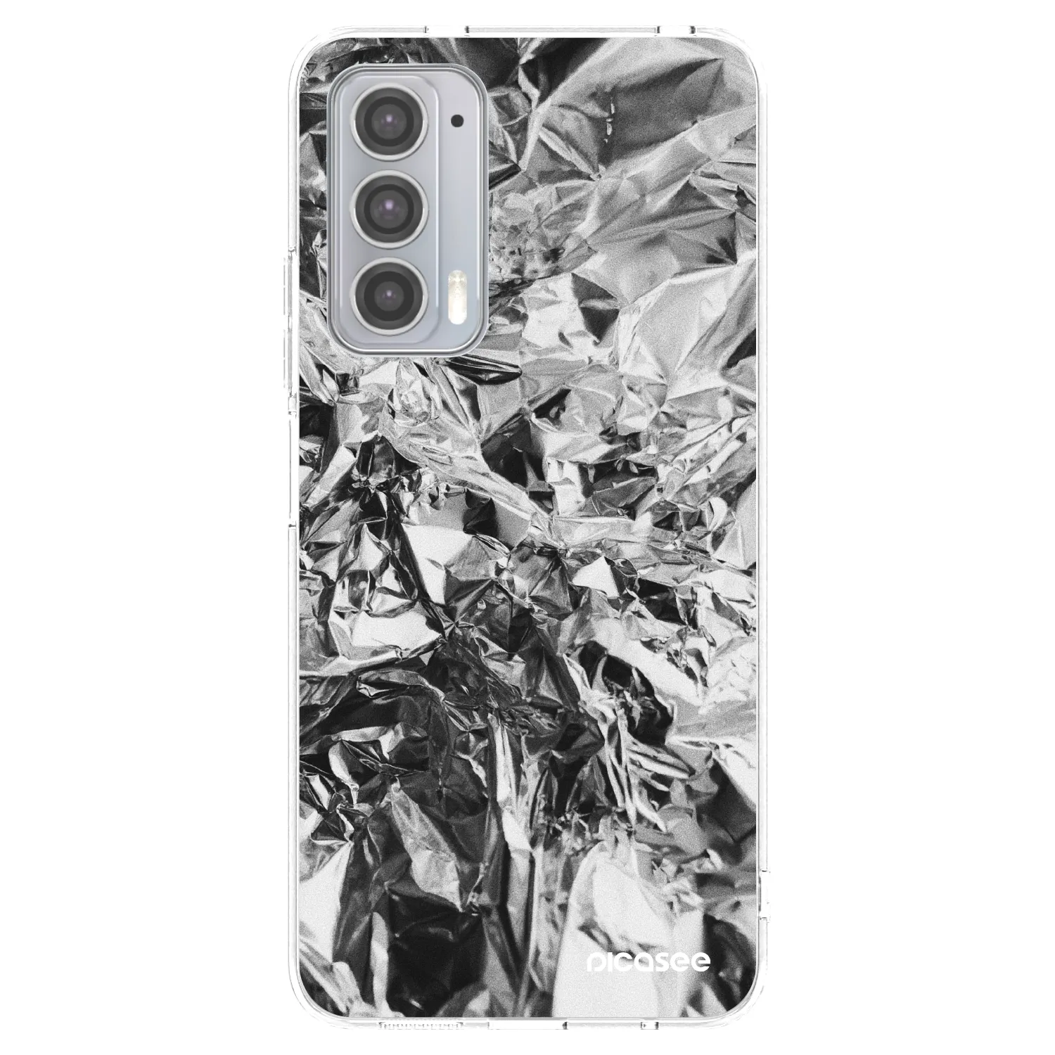 Picasee διαφανής θήκη σιλικόνης Motorola Edge 20 - Chrome