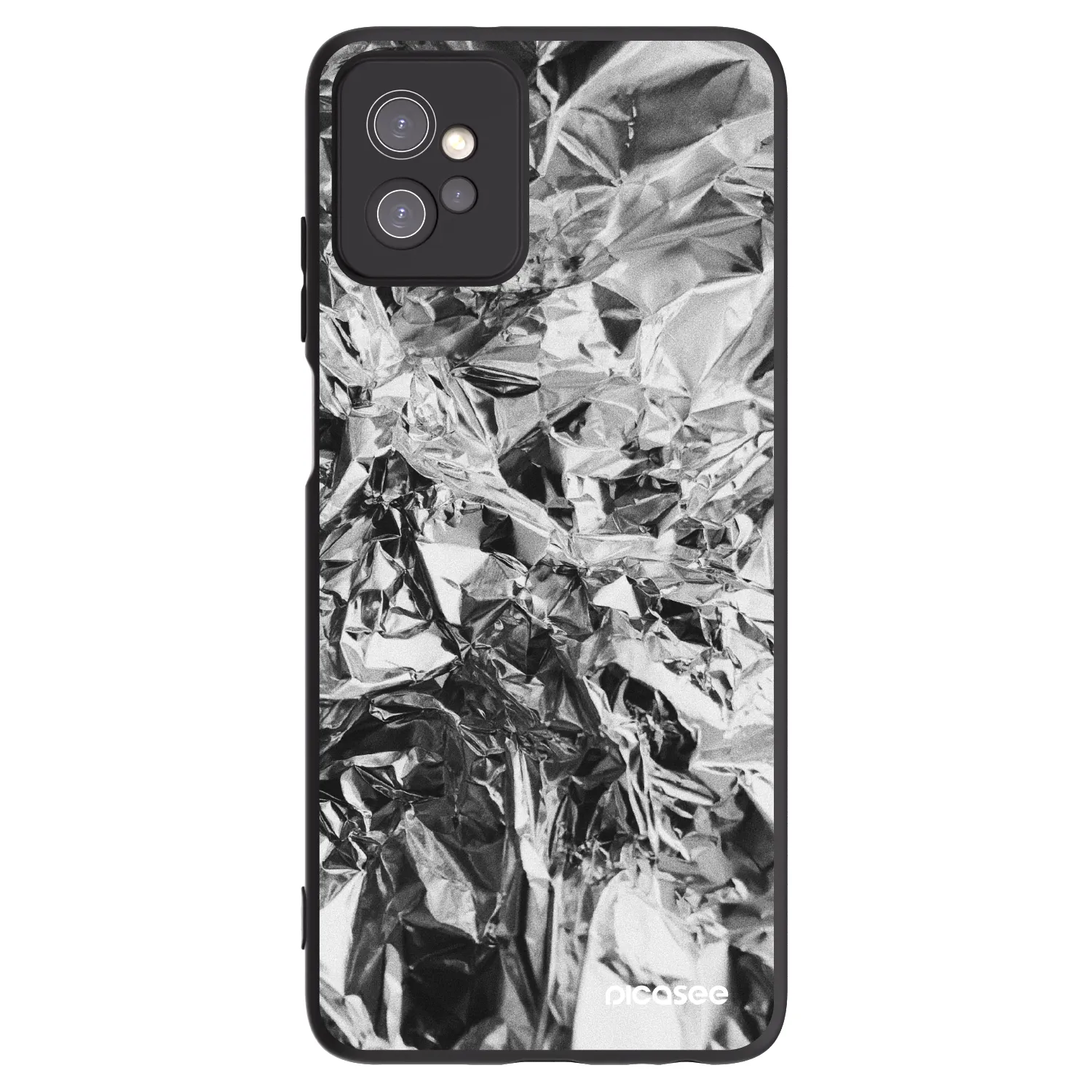Picasee Μαύρη θήκη σιλικόνης για Motorola Moto G32 - Chrome