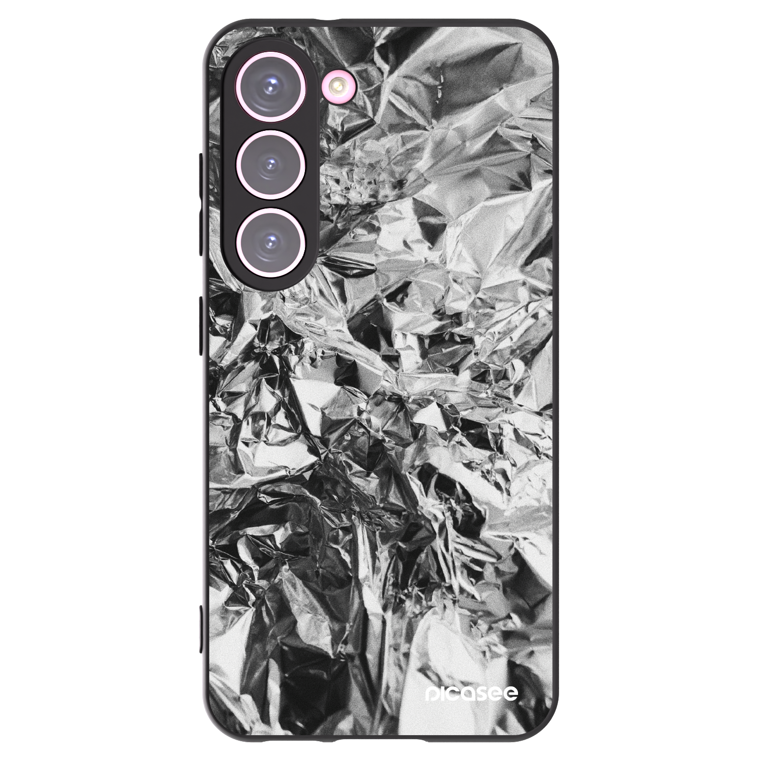 Picasee Μαύρη θήκη σιλικόνης για Samsung Galaxy S23 5G - Chrome