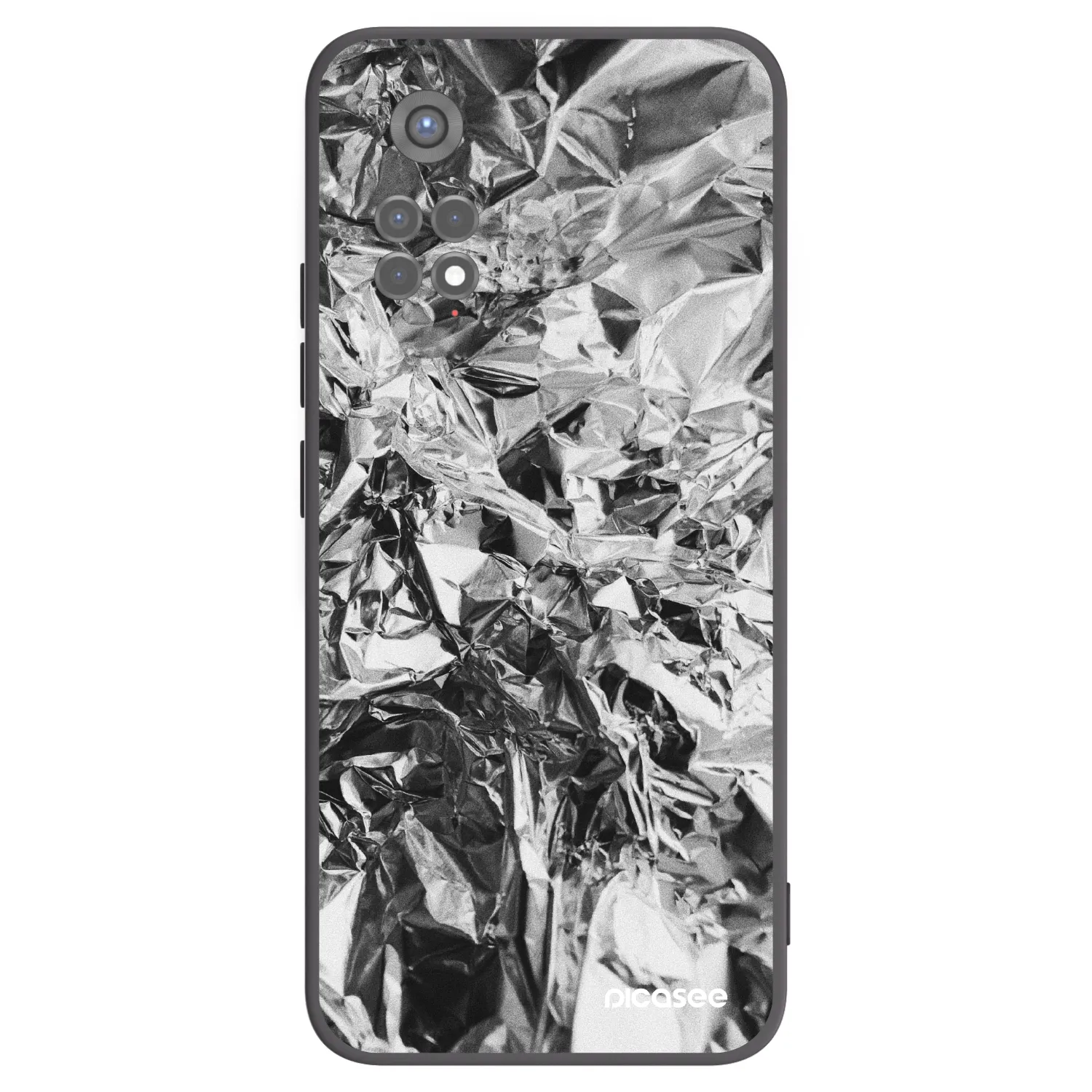 Picasee Μαύρη θήκη σιλικόνης για Xiaomi Redmi Note 11S 5G - Chrome