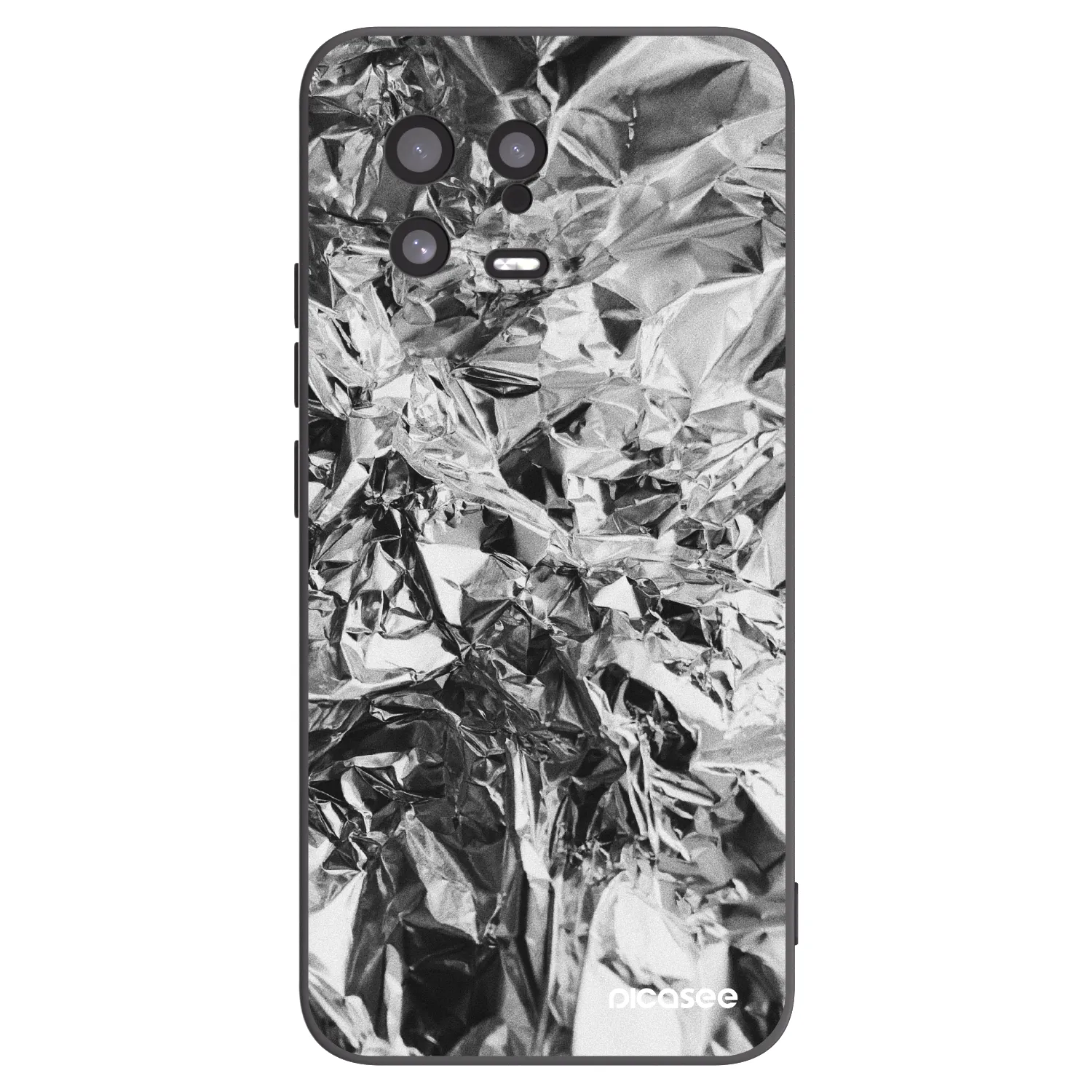 Picasee Μαύρη θήκη σιλικόνης για Xiaomi 13 - Chrome