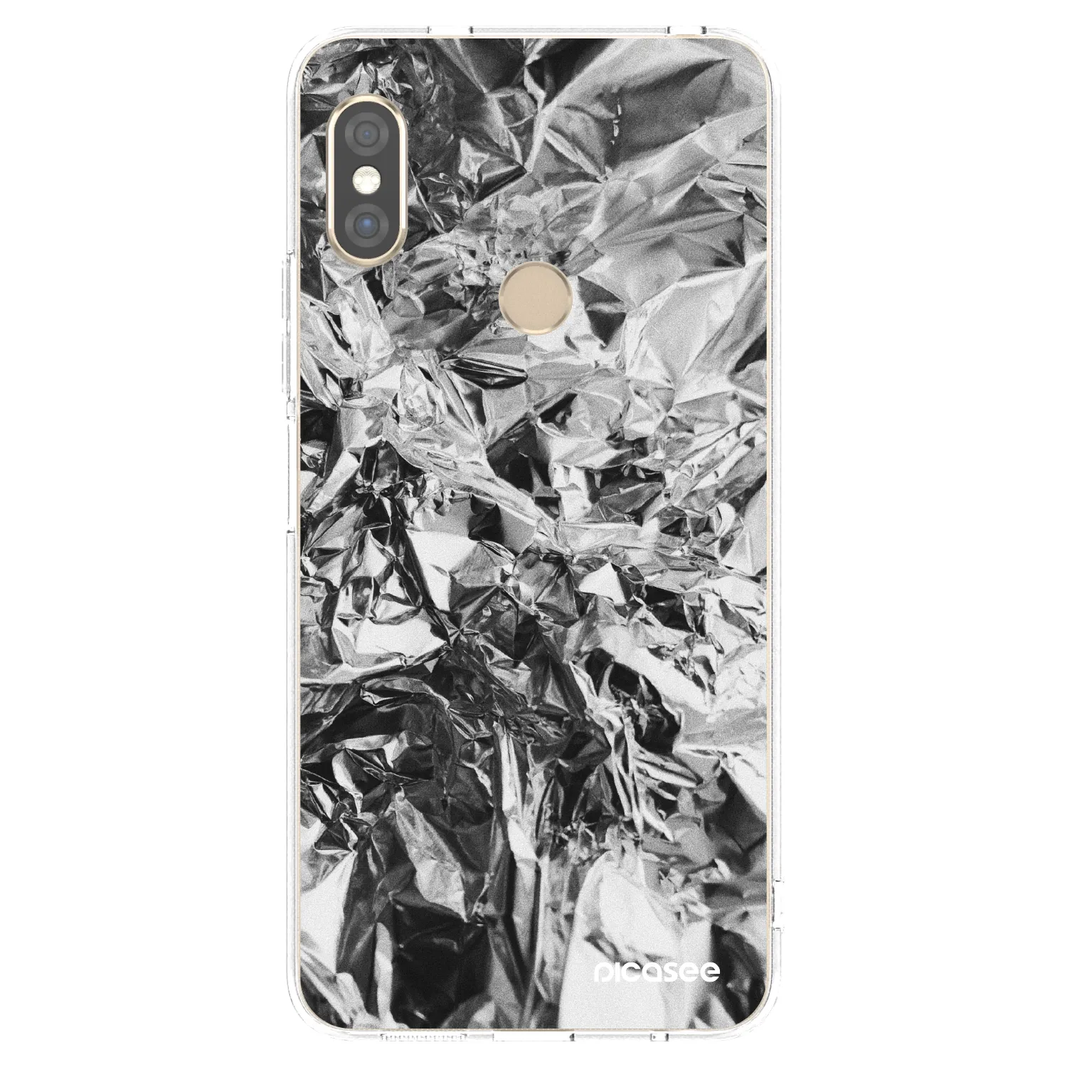 Picasee διαφανής θήκη σιλικόνης Xiaomi Redmi Note 5 Global - Chrome